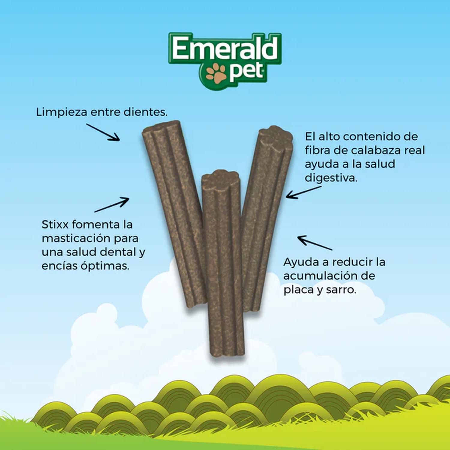 Emerald Pet premio dental para gato Stixx sabor Salmón 102gr