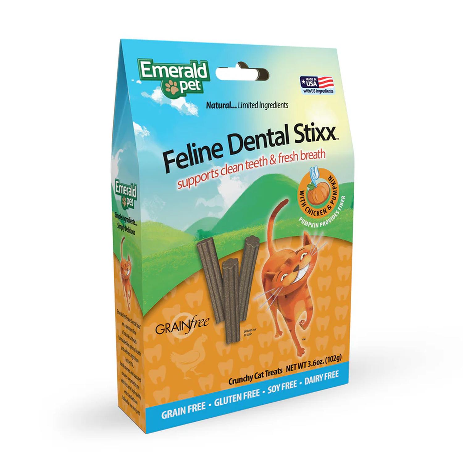 Premio dental para gatos Emerald Pet Dental Stixx pollo 102g