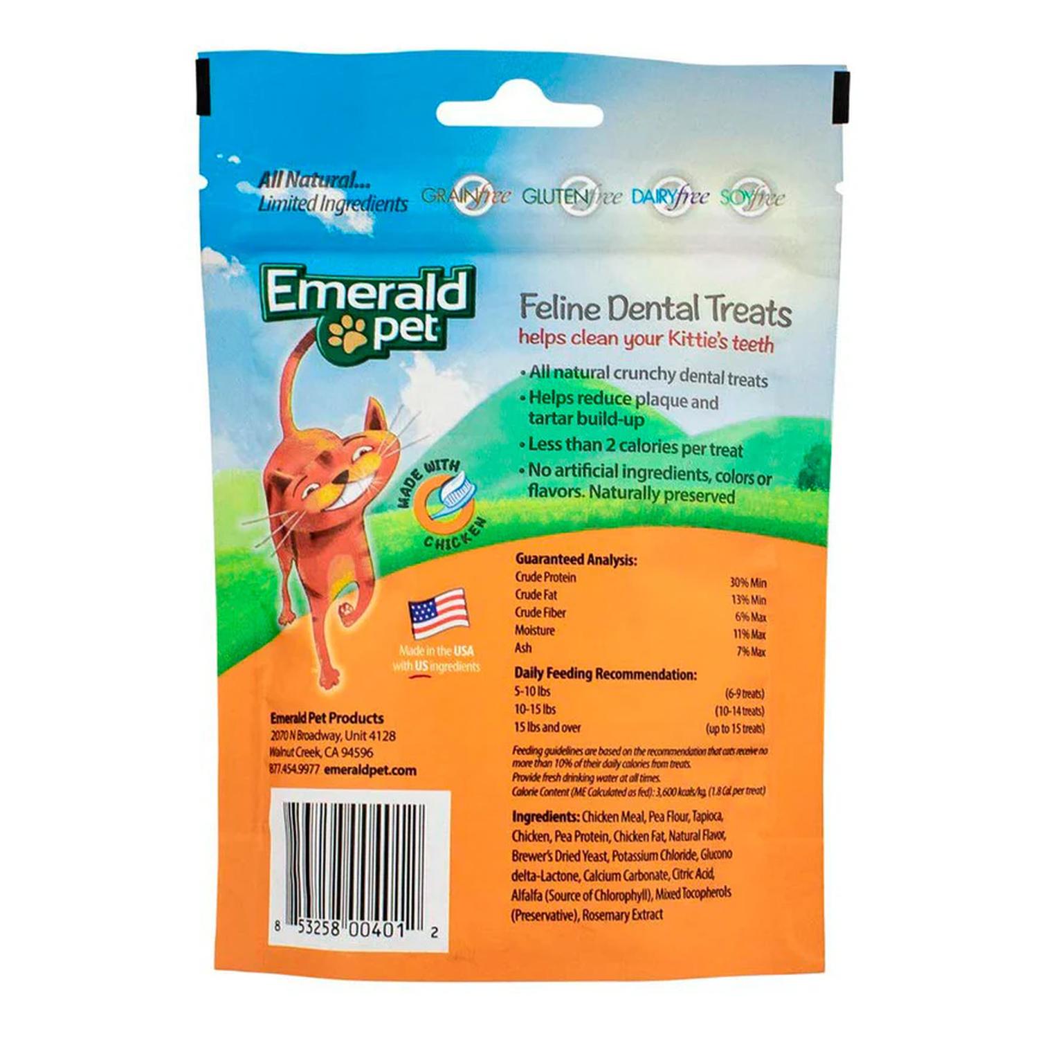Premio dental para gatos Emerald Pet Smart N'Tasty pollo 85g