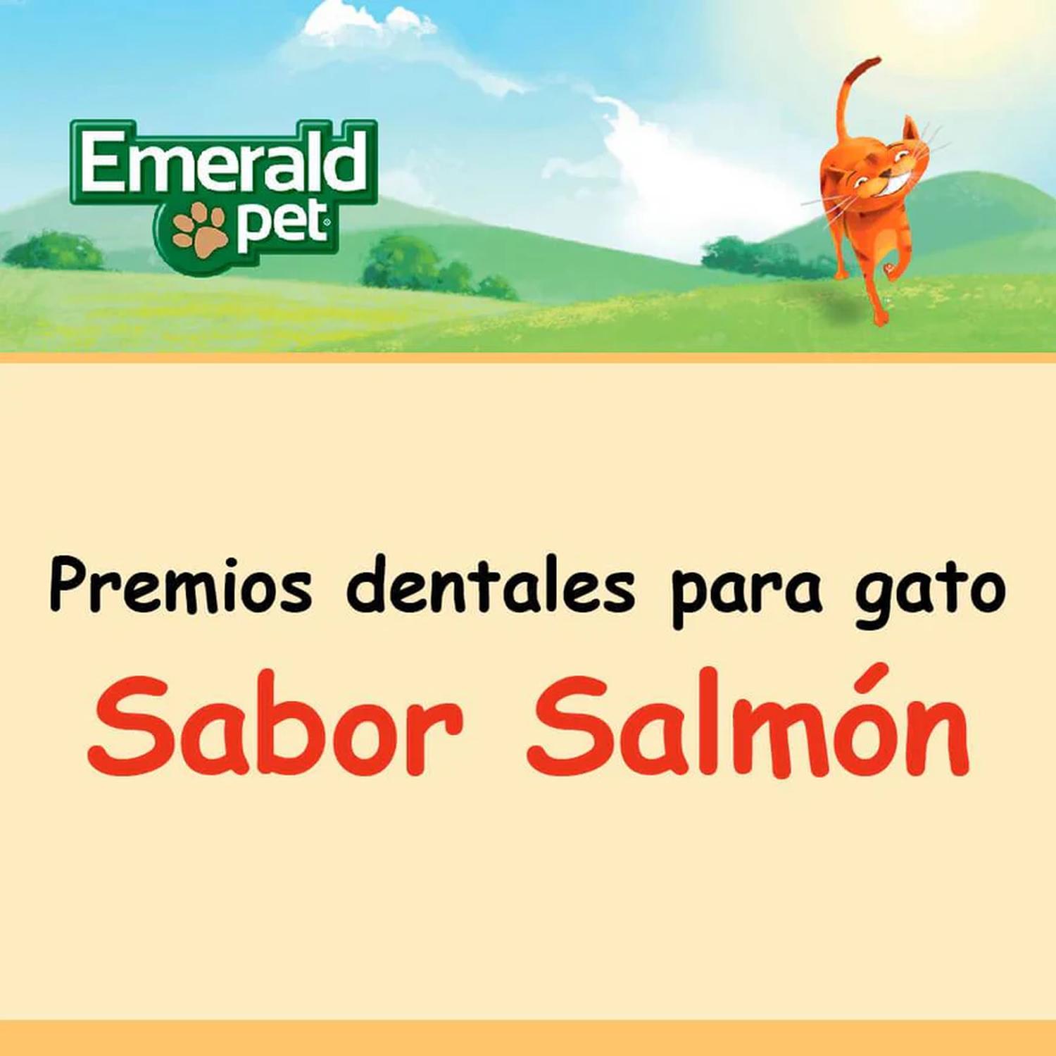 Premio dental para gatos Emerald Pet SmartN'Tasty salmón 85g