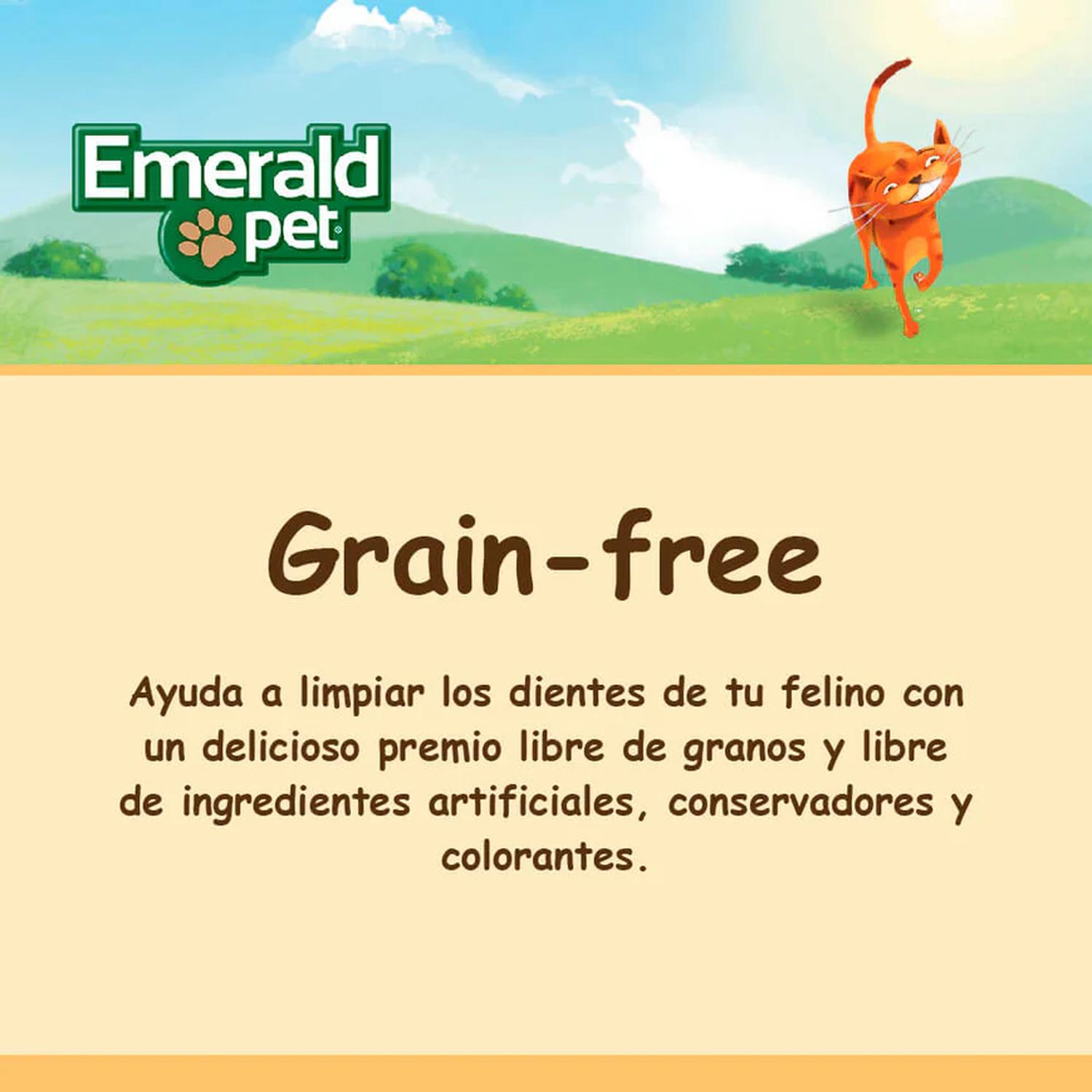 Premio dental para gatos Emerald Pet SmartN'Tasty salmón 85g