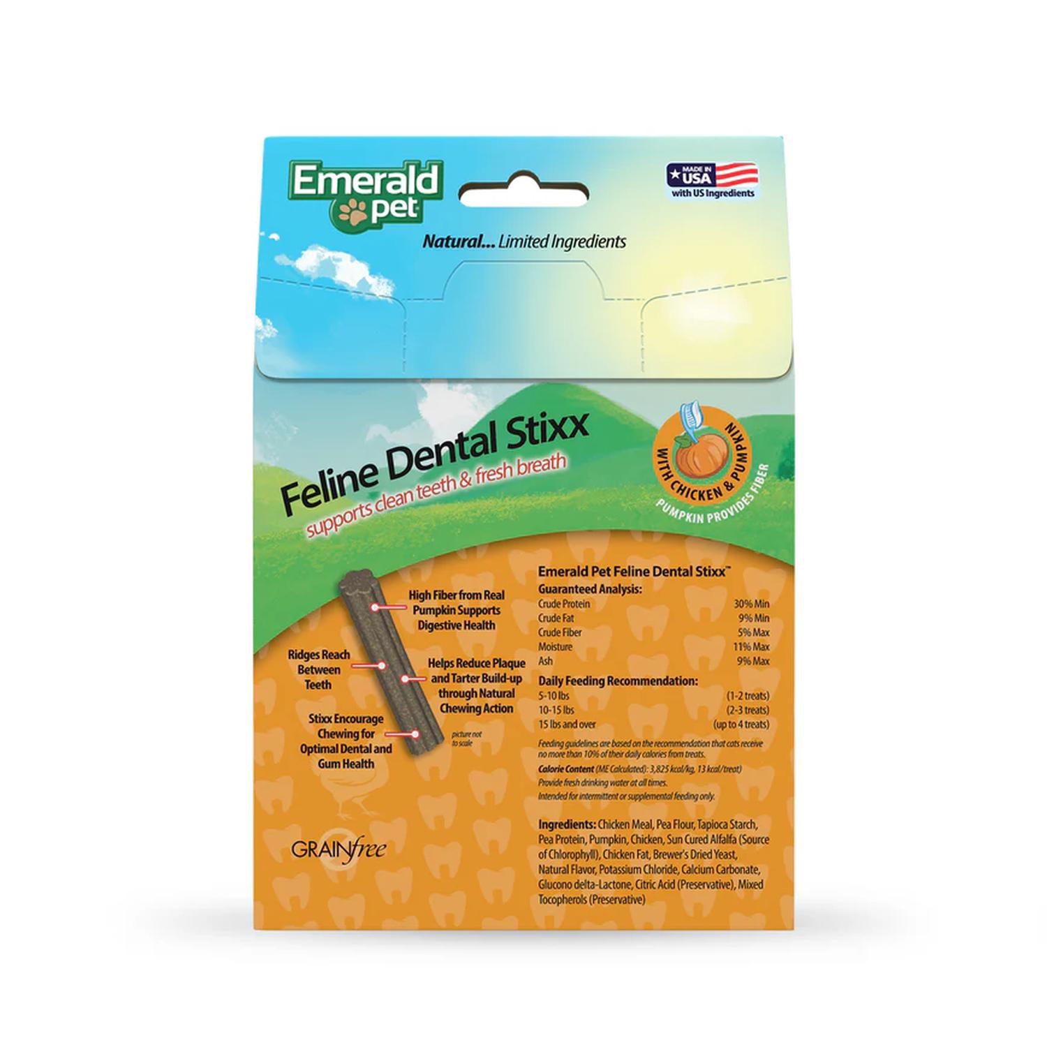 Premio dental para gatos Emerald Pet Dental Stixx pollo 102g