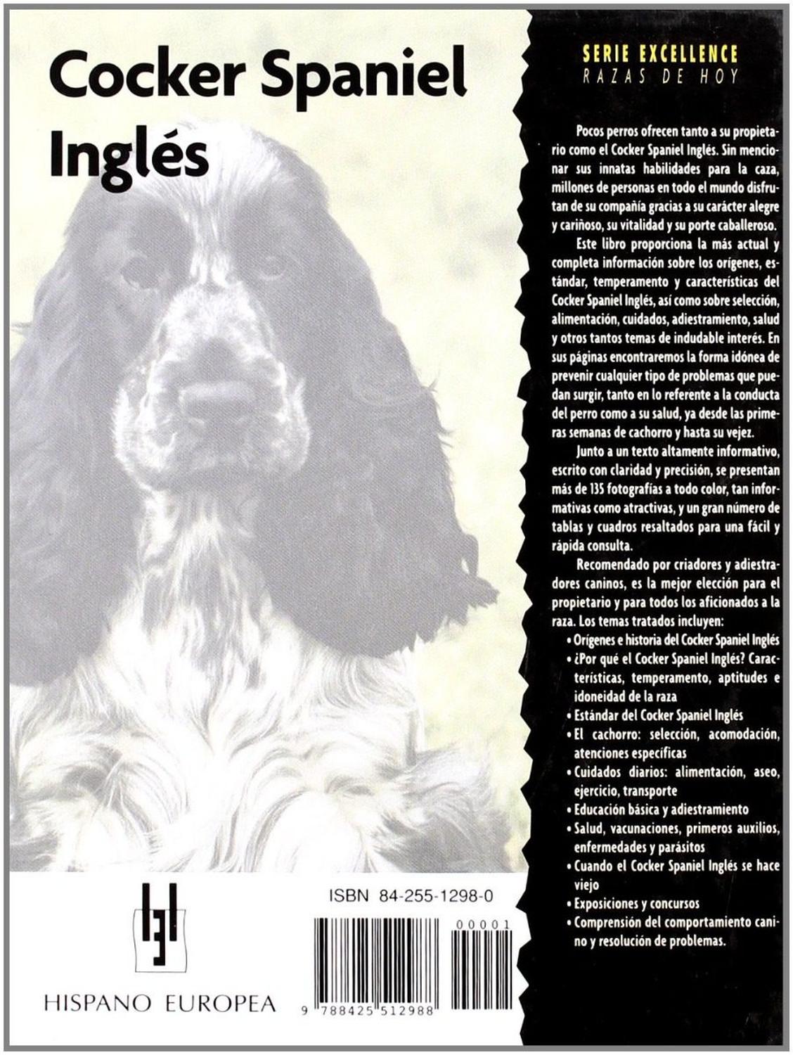 Libro De Raza Excellence Tapa Dura Cocker Spaniel Inglés