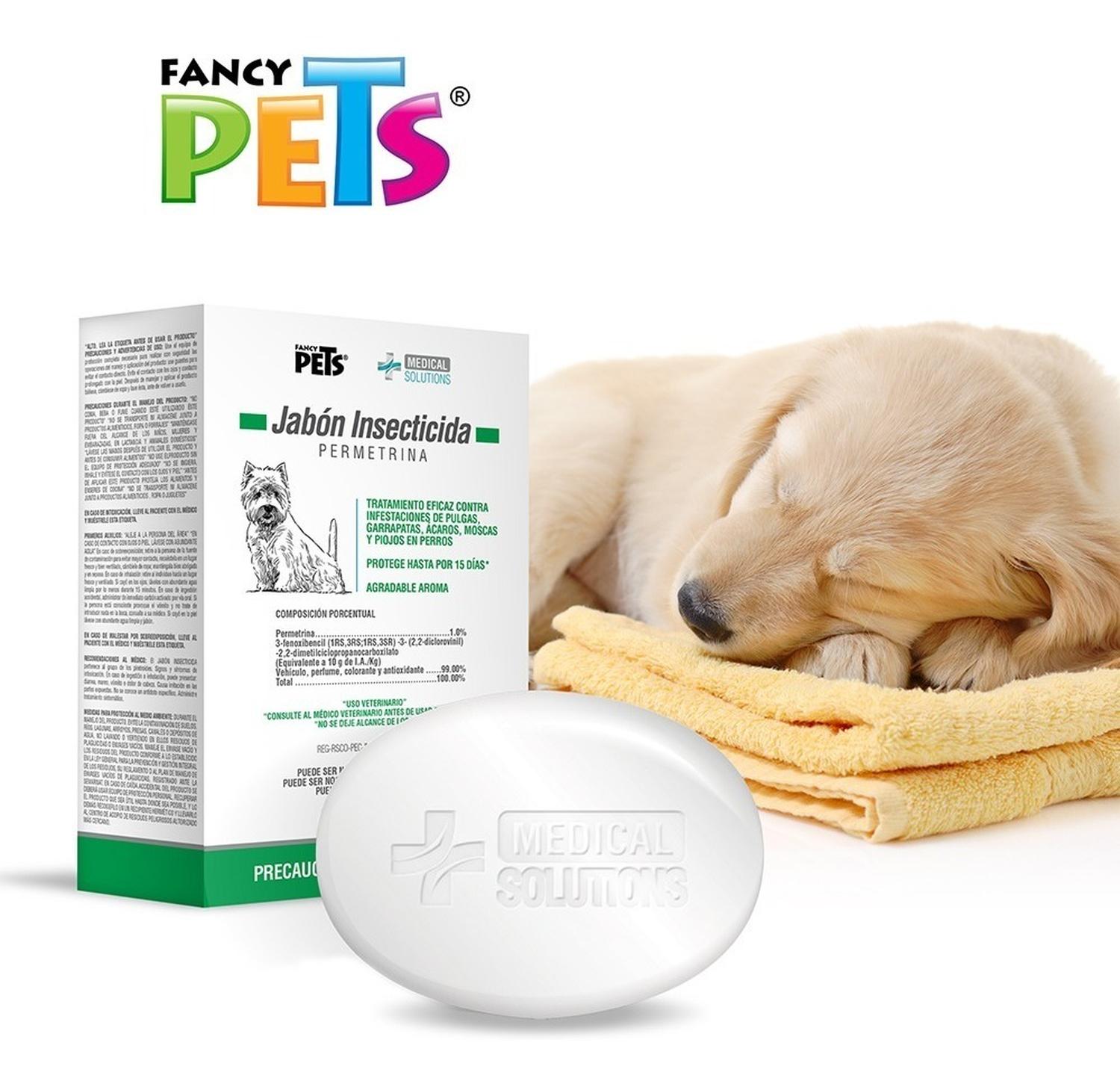 Medical Solutions jabón perros contra ácaros, moscas, piojos