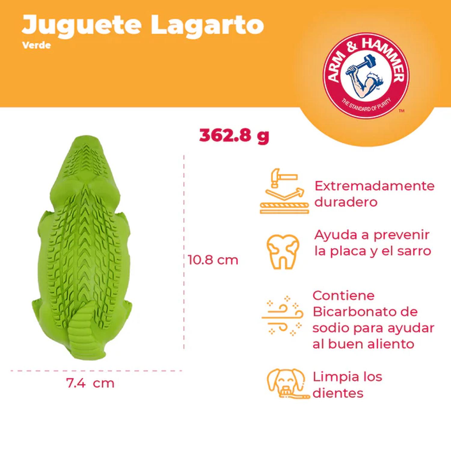 Arm & Hammer Treadz Juguete Dental para Perro Cocodrilo Grande