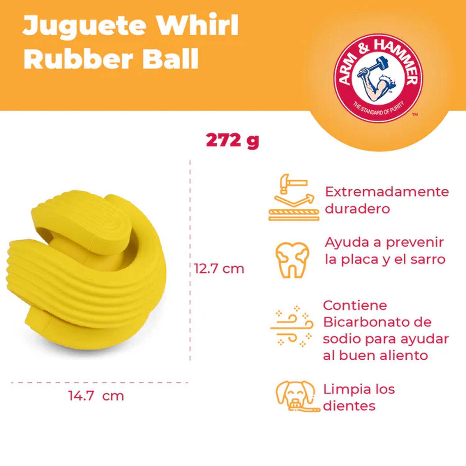 Arm & Hammer Rock'N Roller Juguete pelota rellenable perro