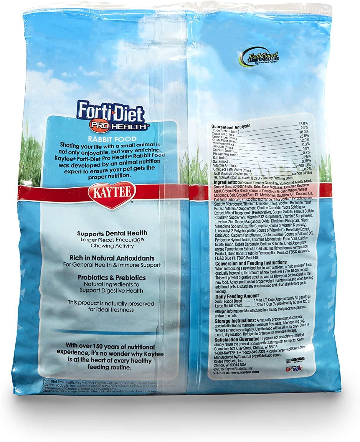 Alimento Kaytee FortiDiet ProHealth Conejo Timothy 2.26 kg