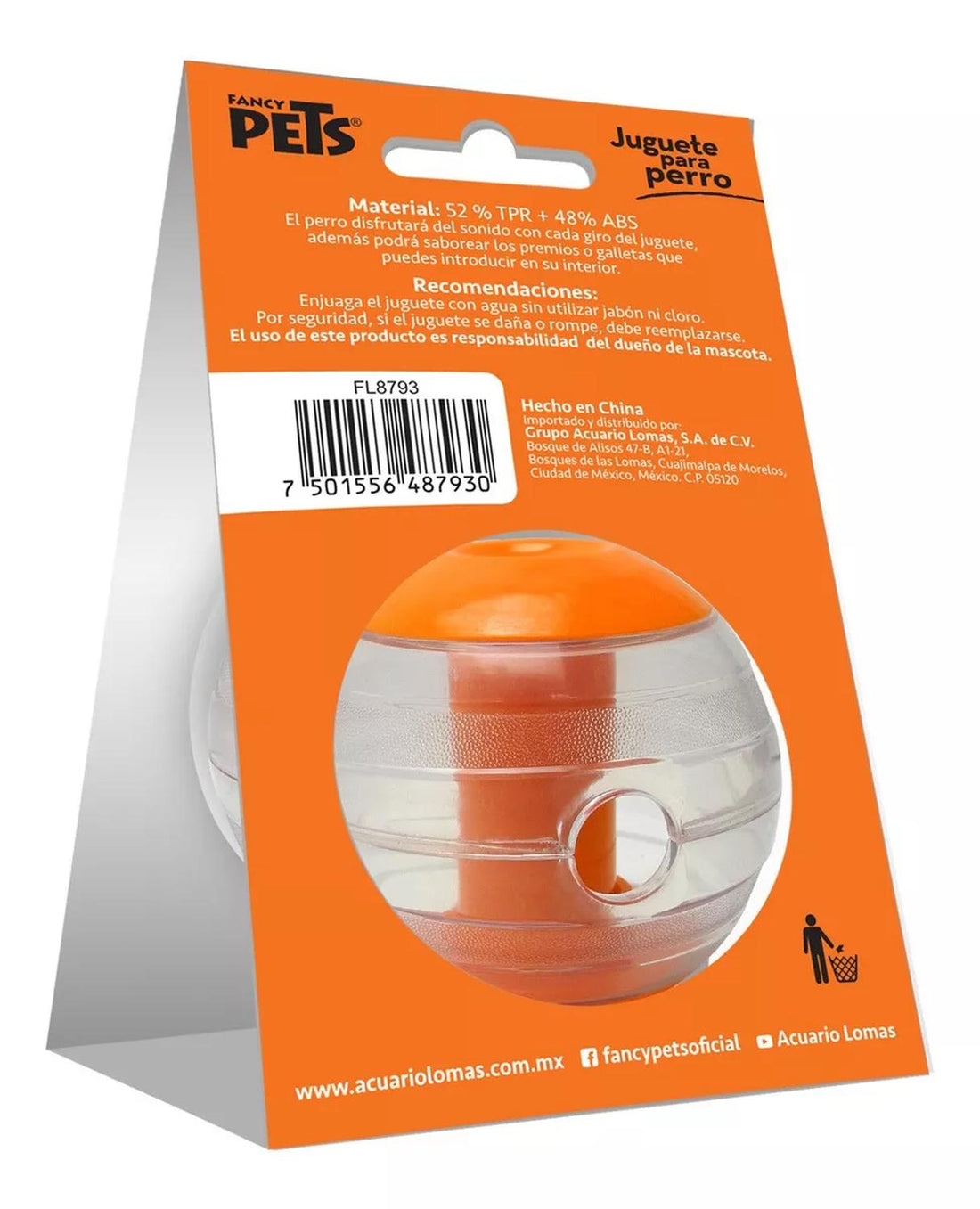 Fancy Pets juguete dispensador pelota con sonido para perros