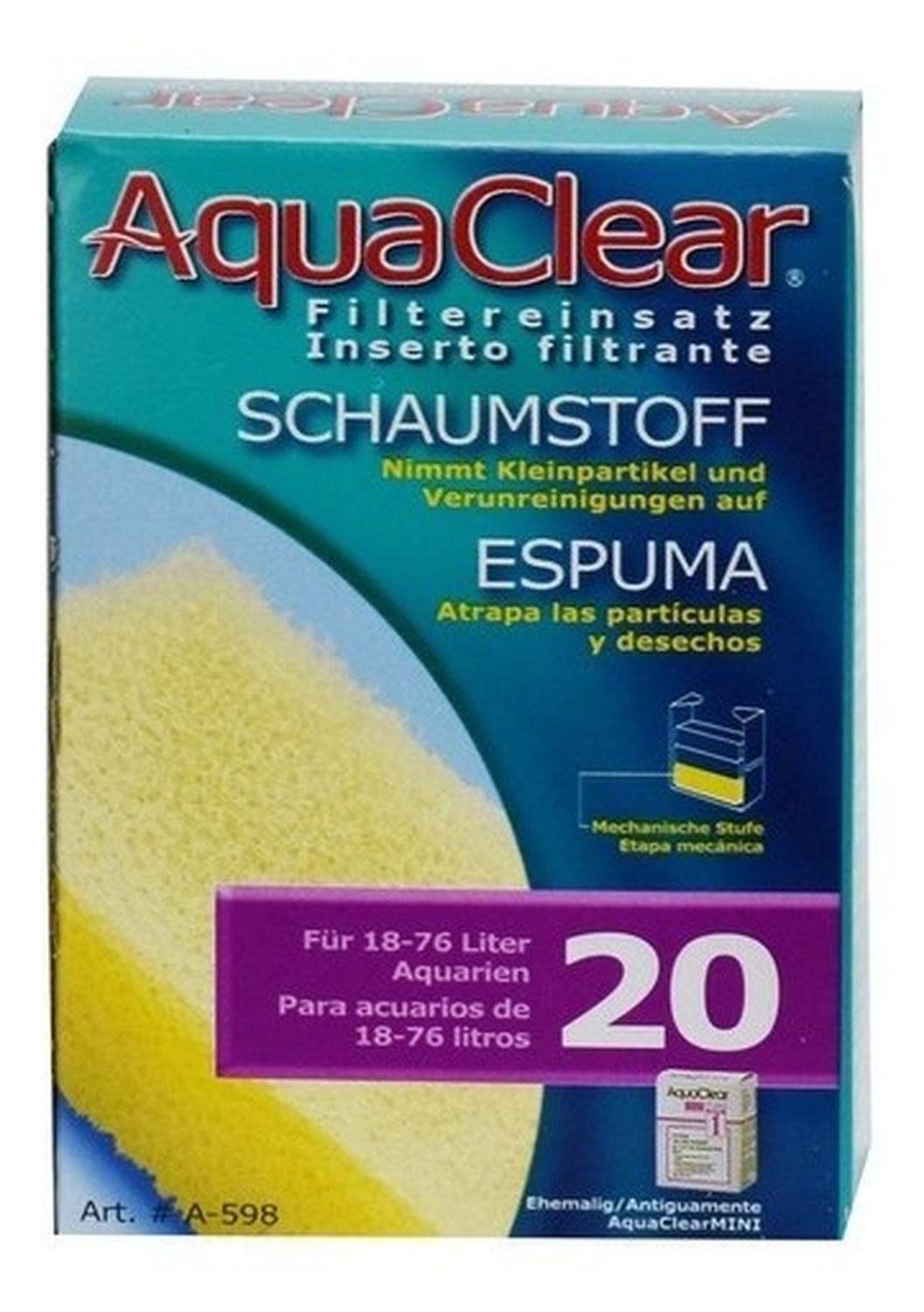 Repuesto De Almohadilla Espuma Aquaclear Esponja Mini/20