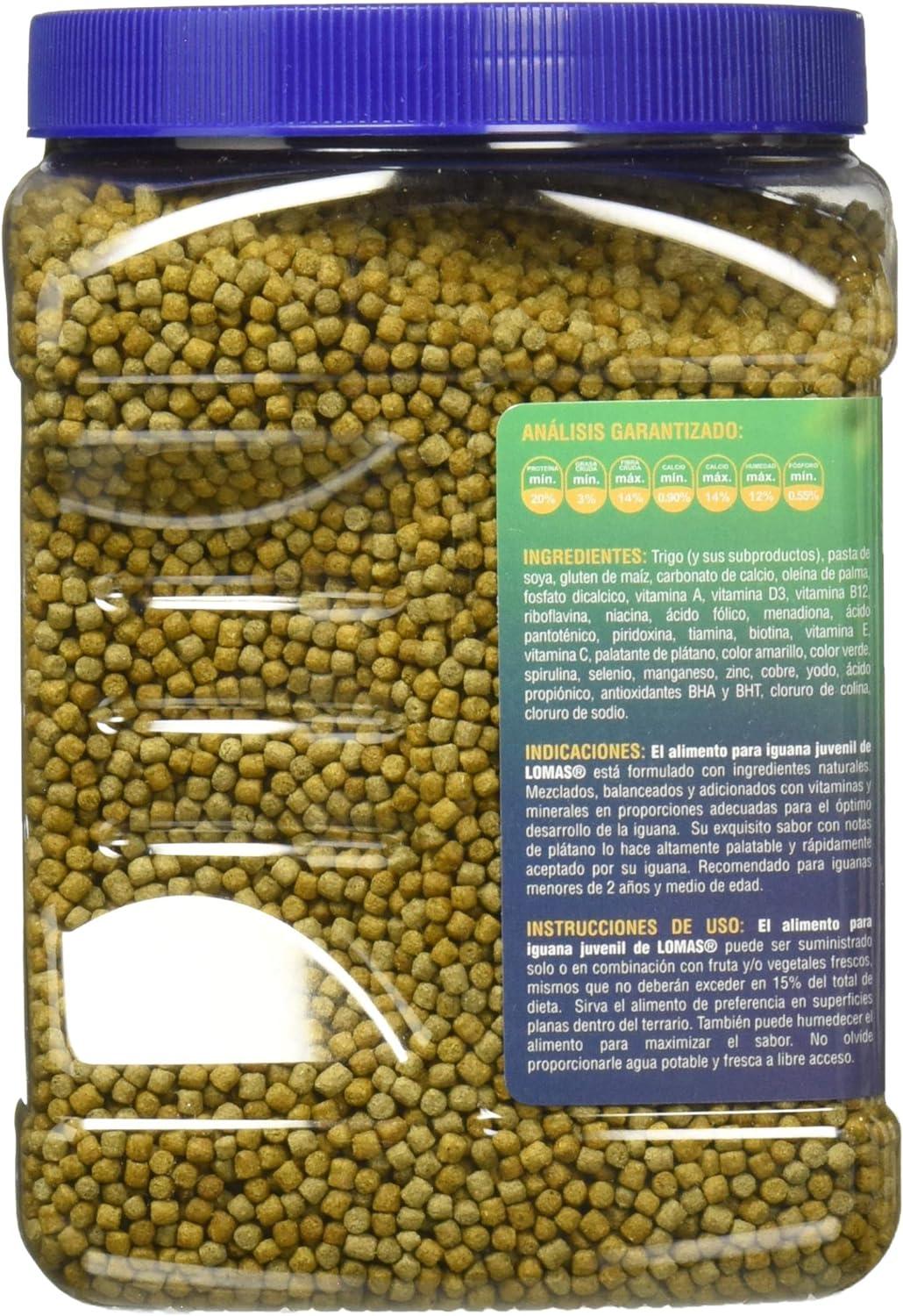 Alimento LOMAS balanceado para Iguana Juvenil 700 G platano