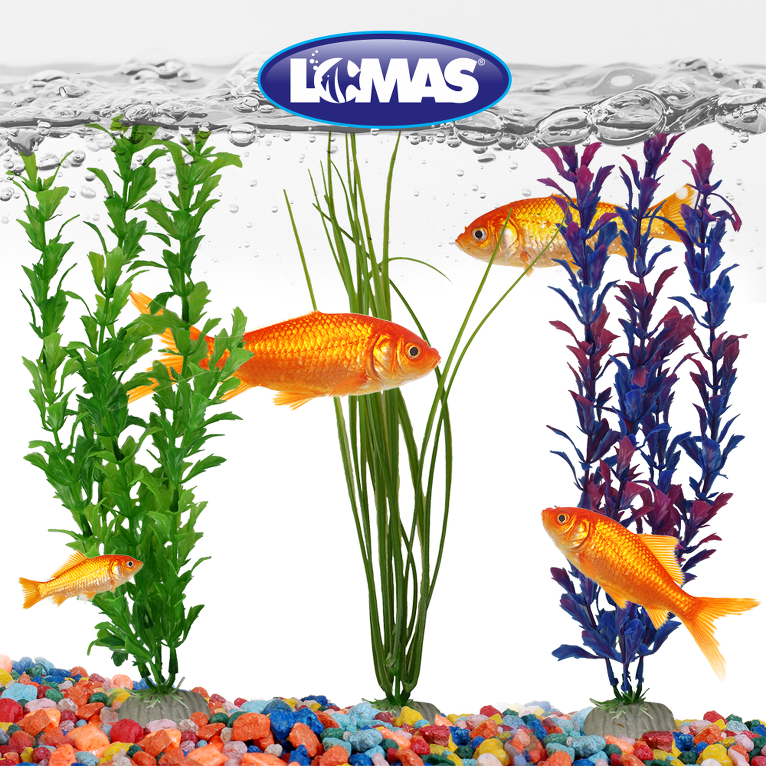 LOMAS planta artificial de 30 cms para acuarios - 6 plantas