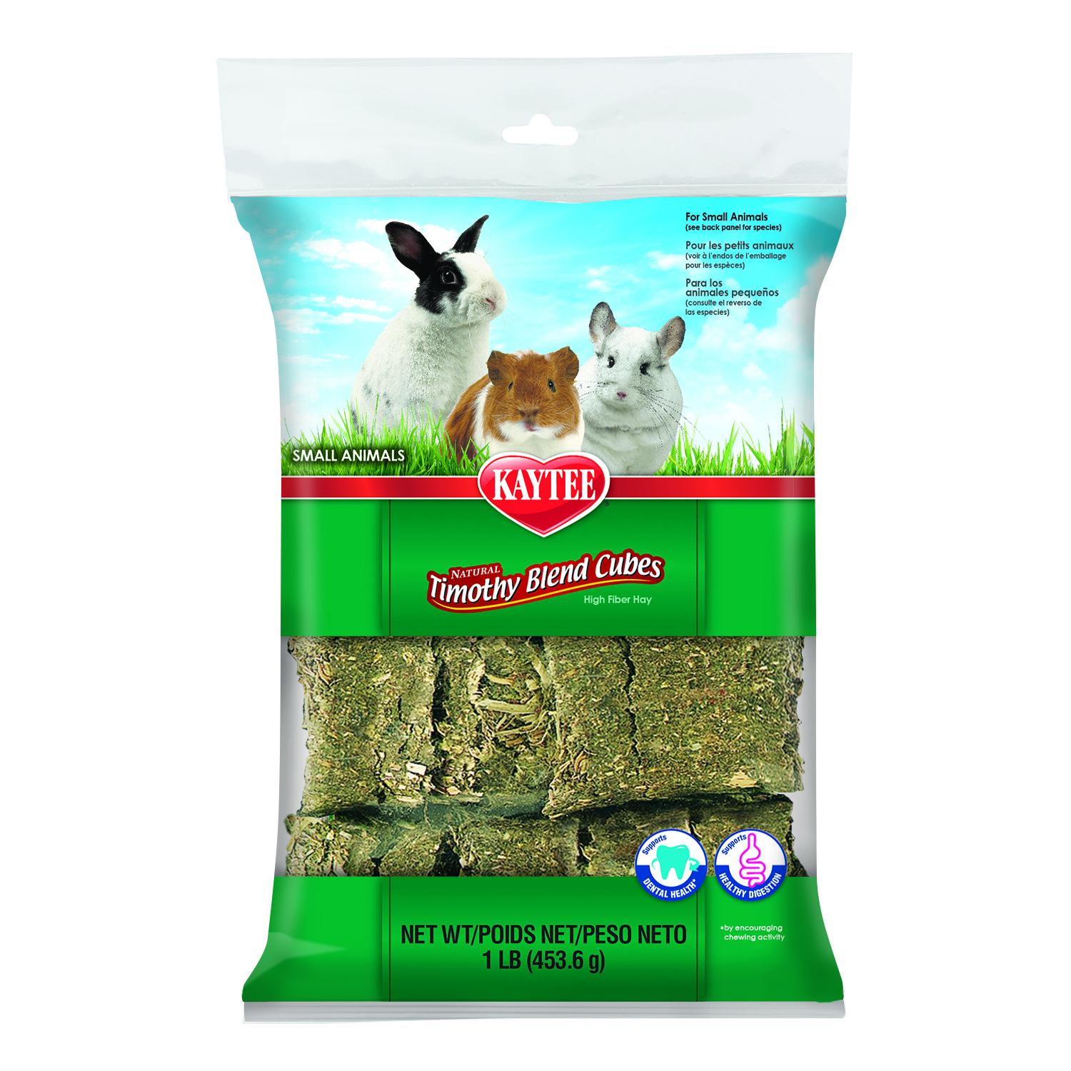 Premio conejo cuyo chinchilla Kaytee Cubos heno Timothy 454g