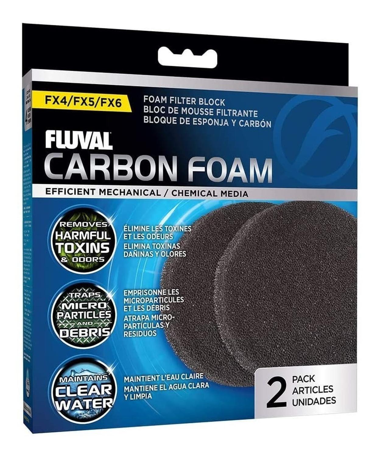 Repuesto Esponjas Carbón Impregnado FLUVAL FX4 FX5 FX6 2 Pza
