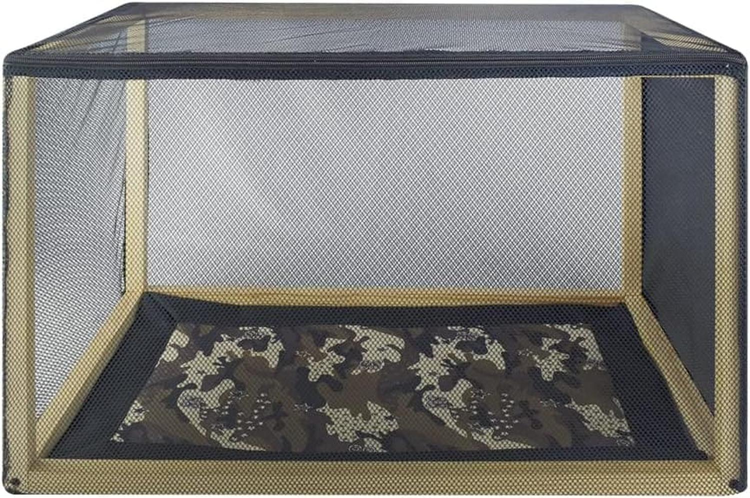 Terrario de malla y madera Reptilia armable grande 40x60x60