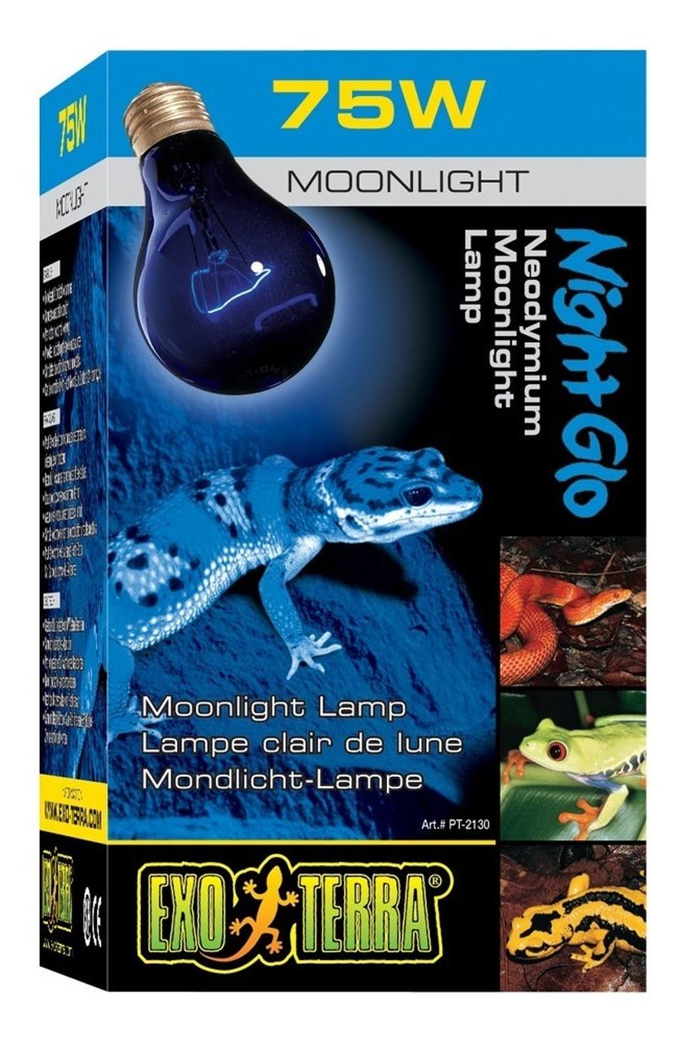Foco Exo-Terra para reptiles terrarios luz de luna 75w noche