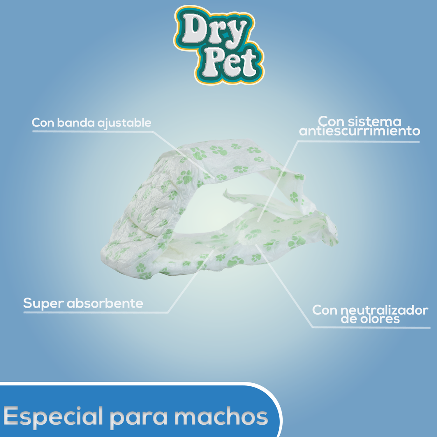 Fancy Pets Pañales para perro macho tamaño grande12 piezas