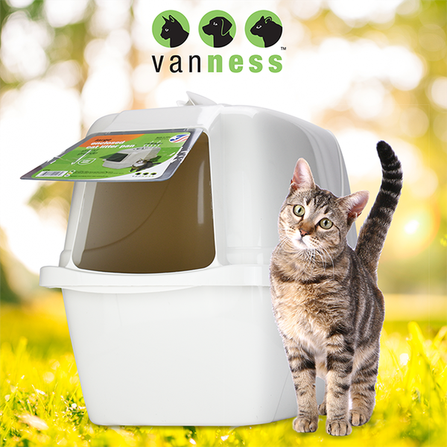 Arenero para gato Van Ness cubierto con puerta 49x37x43