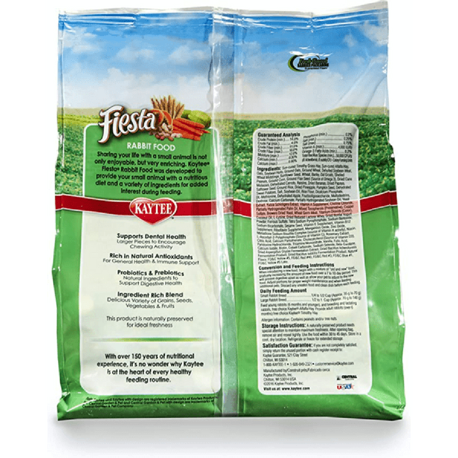 Alimento Premium Kaytee Fiesta Conejo 1.58 Kg