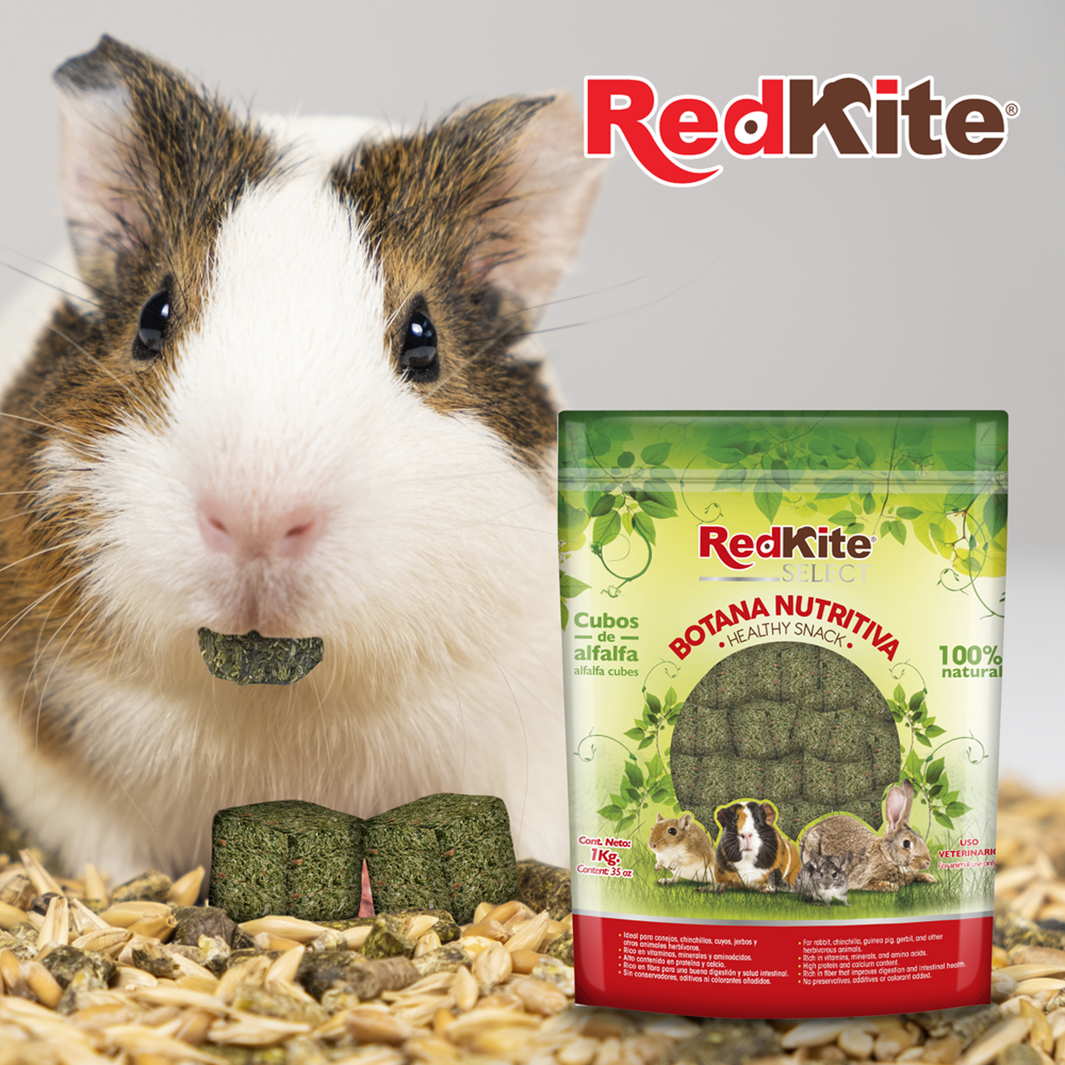 Redkite prize whose, chinchilla rabbit alfalfa cubes 1 kg