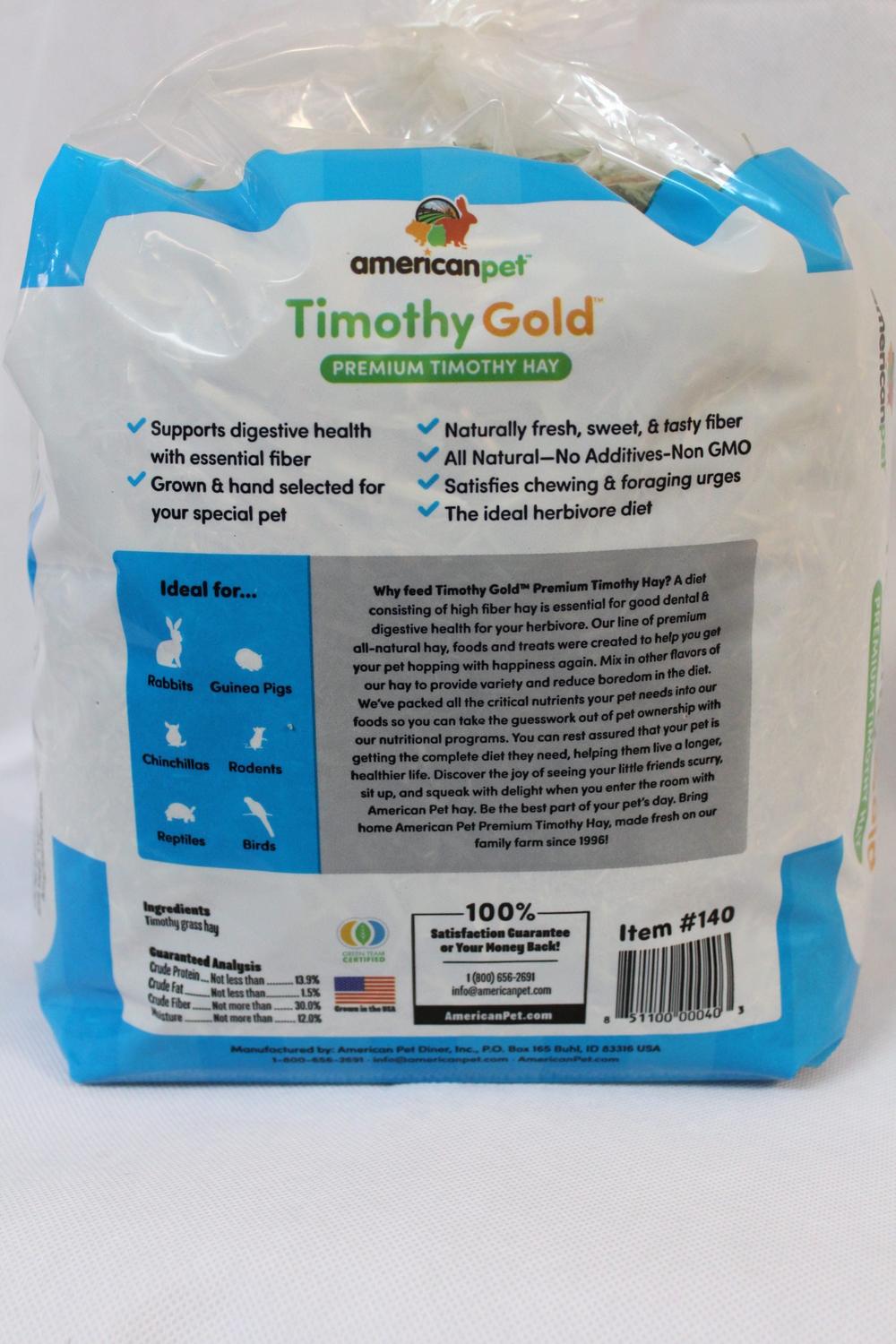 Heno Timothy Hay Gold American Pet Cuyo Conejo Chinchilla