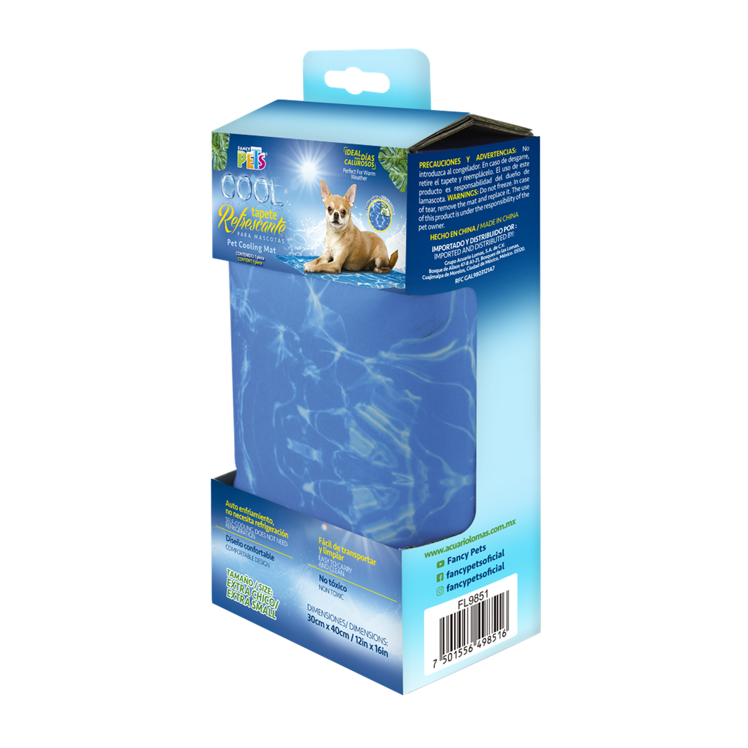 Tapete refrescante para perros clima caliente tamaño extra chico