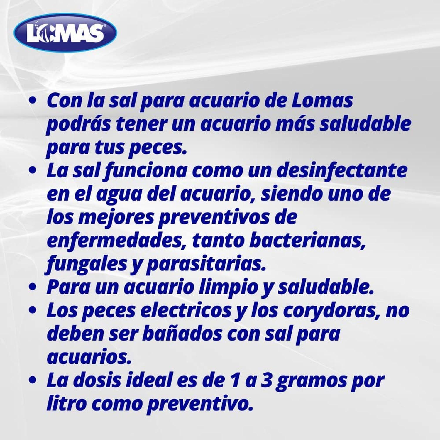 LOMAS bolsa de Sal Para Acuario Bolsa De 300 Grs