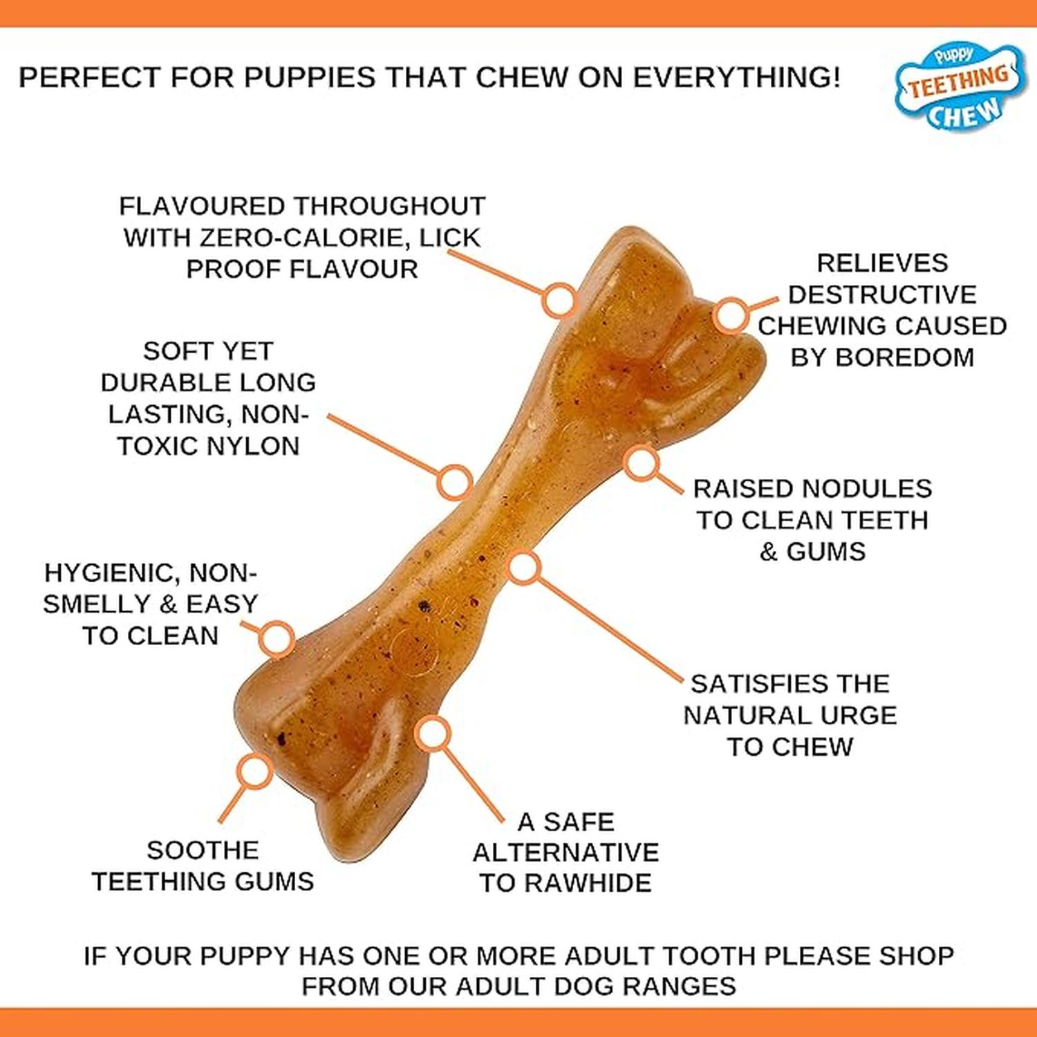 Hueso Juguete Nylabone perro Puppy Carne 11kg Beef bone