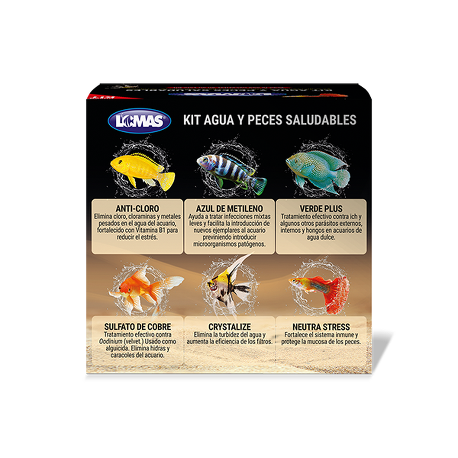 Lomas water conditioner kit for aquariums fish tanks