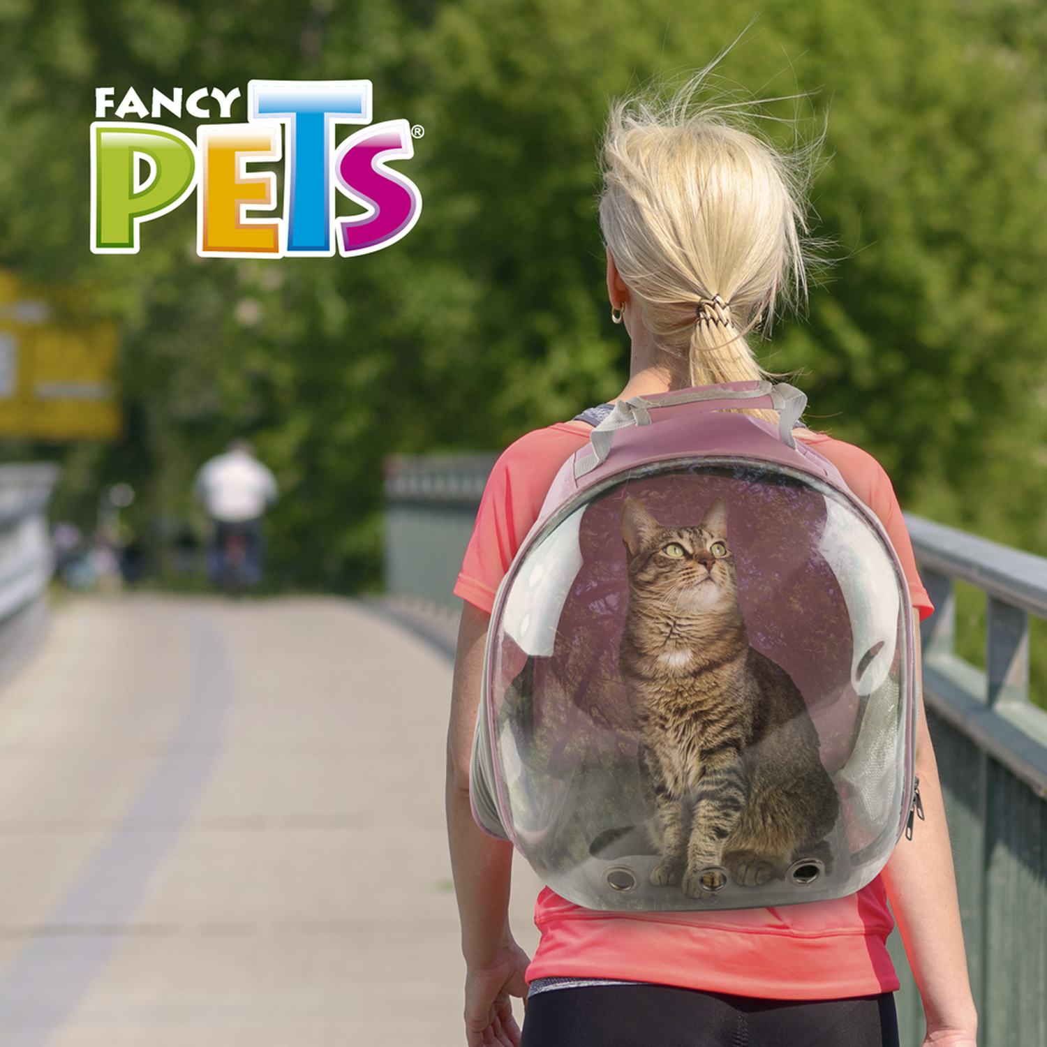 Fancy Pets Mochila transparente para mascotas, perros, gatos o roedores de viaje rosa