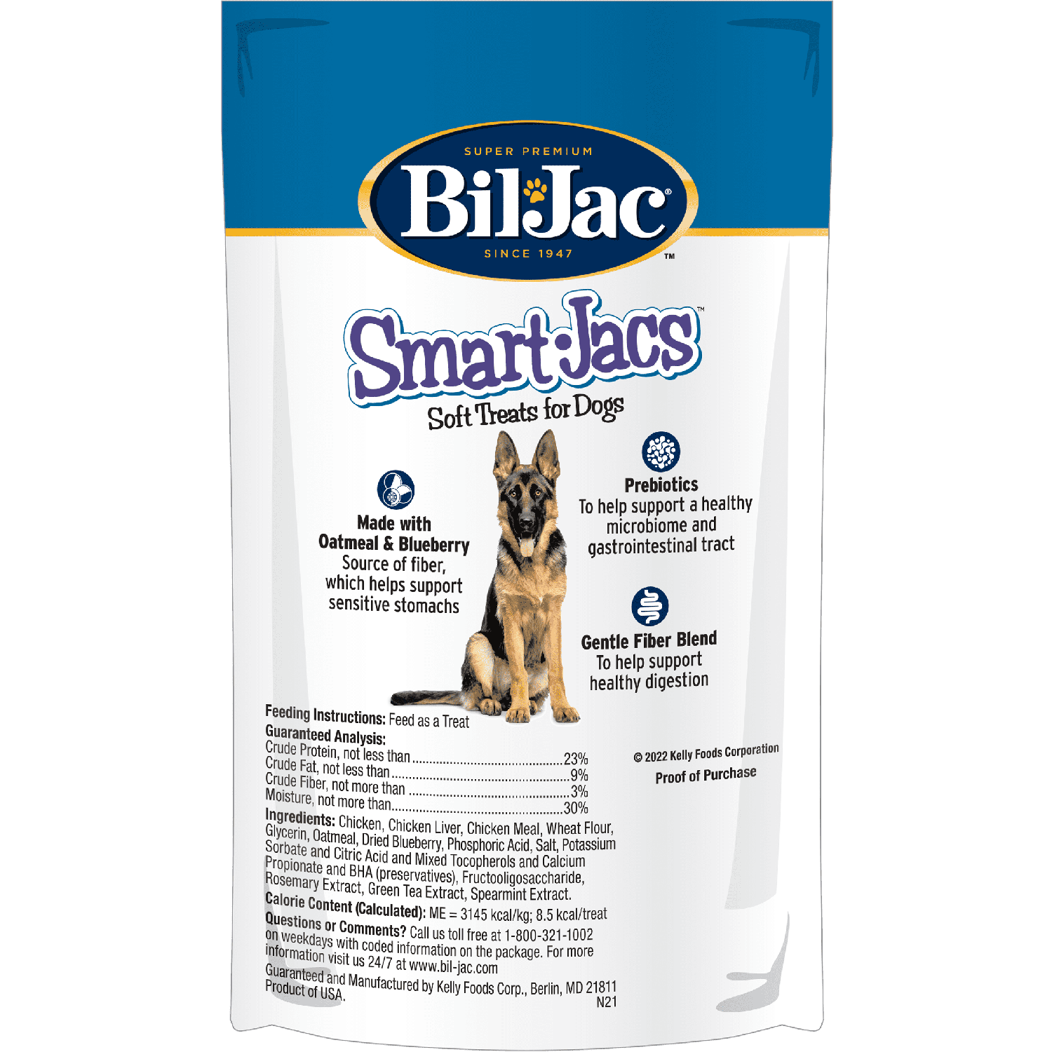 Bil-Jac premios perros suaves Smart-Jacs digestive support 113 grs