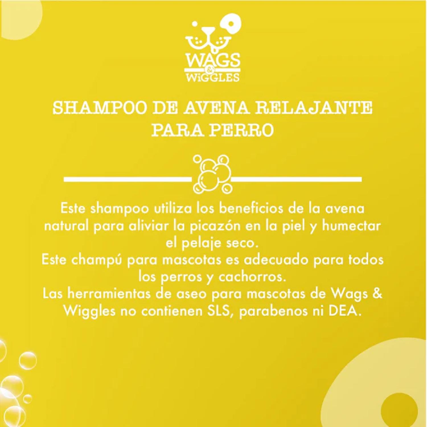 Shampoo Wags & Wiggles Avena Alivia Picazón Humecta 473 mL