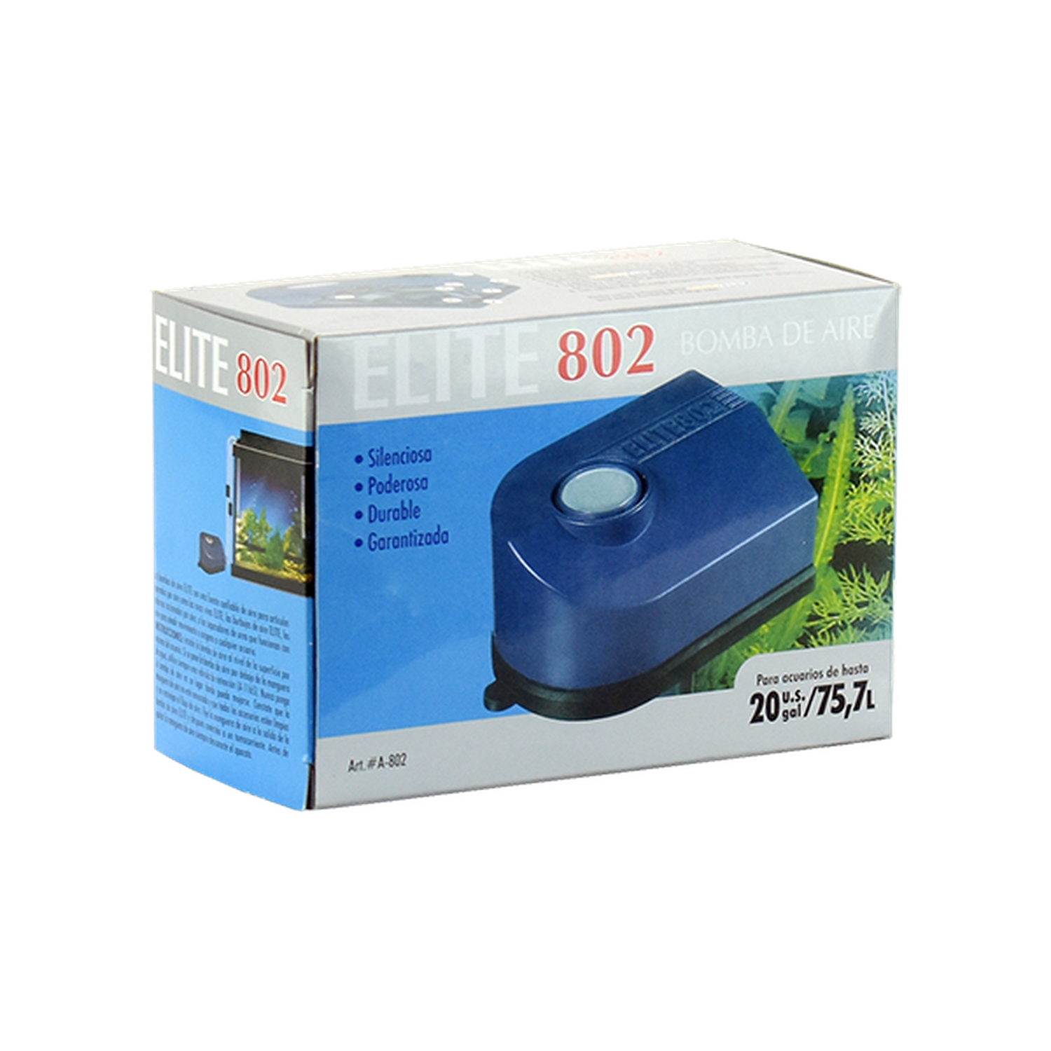 Elite bomba de aire oxigenadora para acuario 802 20 gal-75L