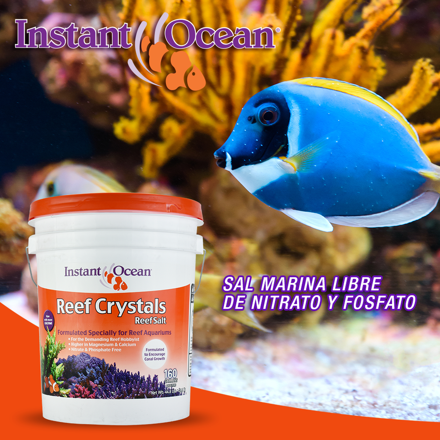 Instant Ocean Sal marina Reef Crystals 605.7 litros arrecife