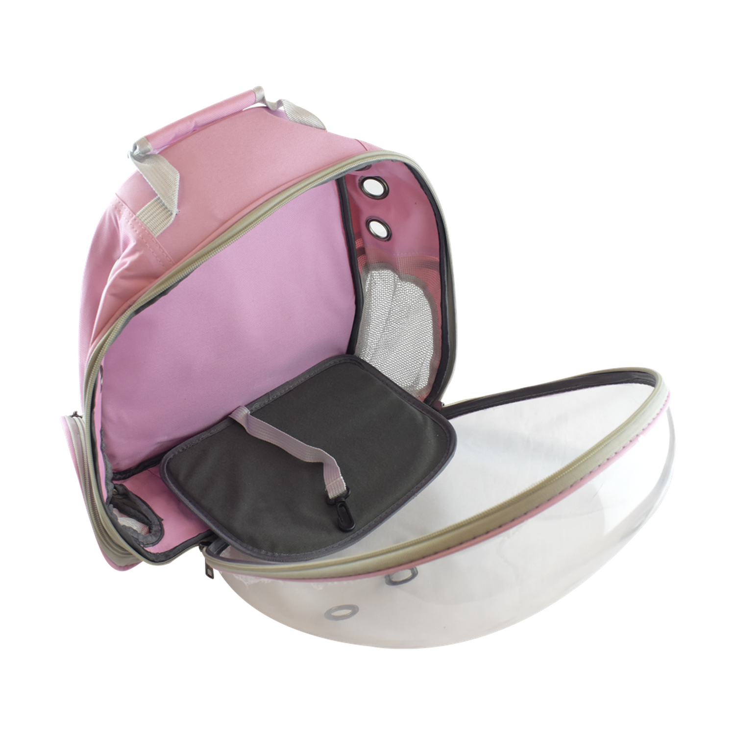 Fancy Pets Mochila transparente para mascotas, perros, gatos o roedores de viaje rosa