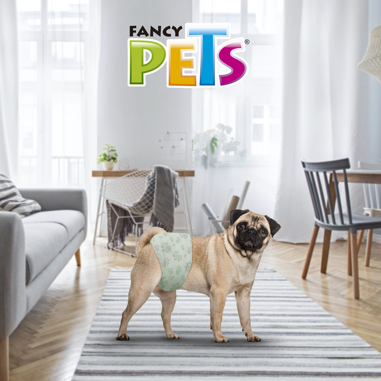 Fancy Pets Pañales para perro macho tamaño chico 12 piezas