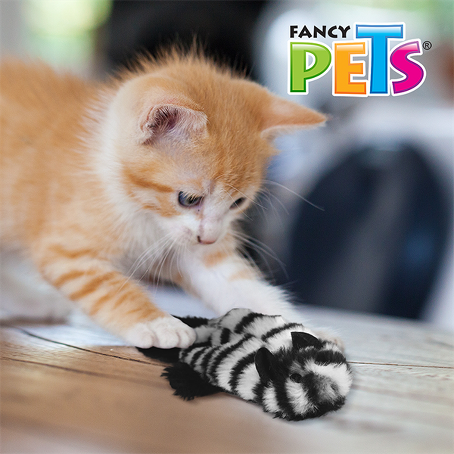 Fancy Pets Zebra Skin Sound Cat Toy with Catnip
