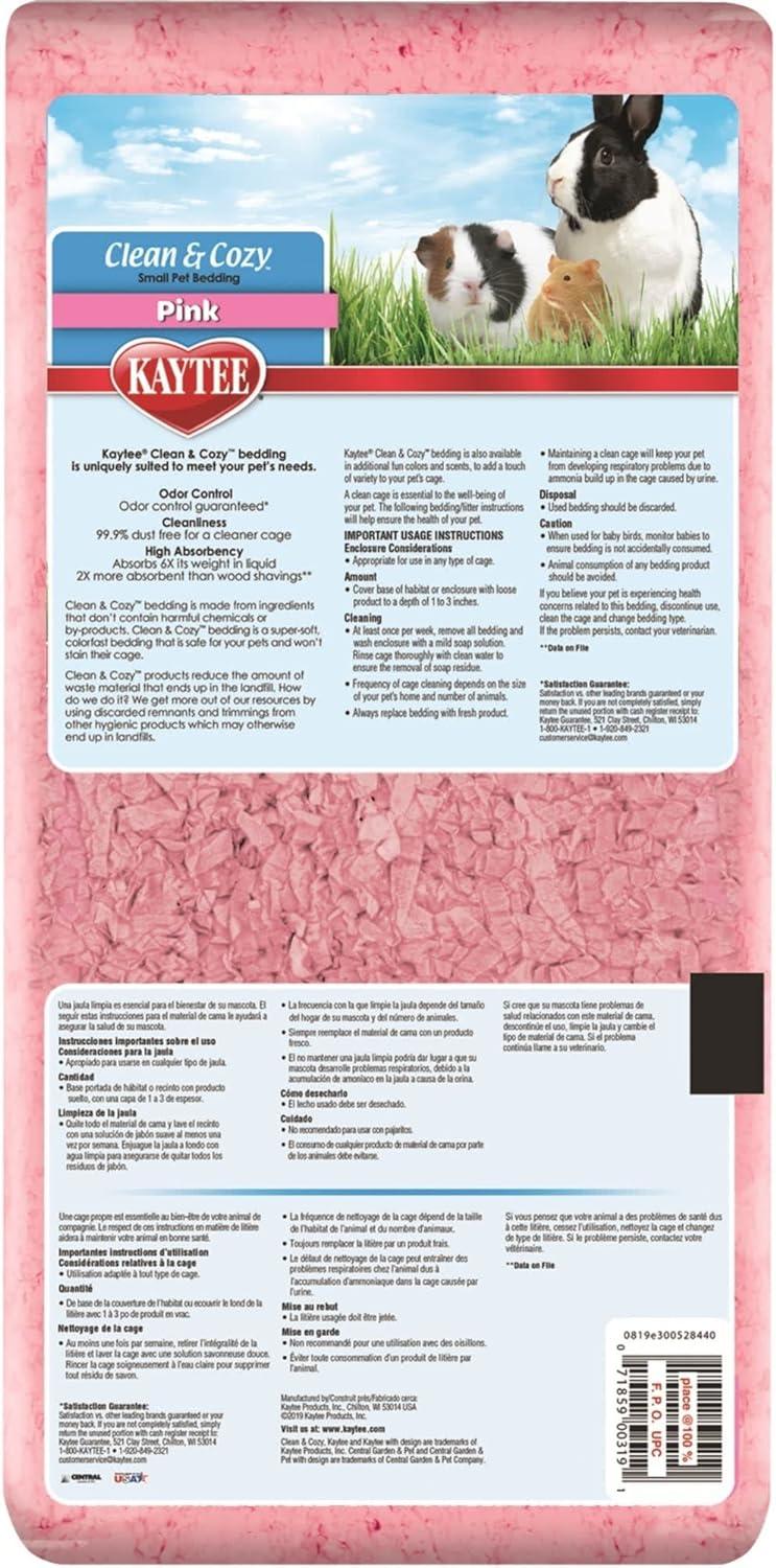 Kaytee Sustrato cama cuyo, conejo Clean & Cozy Rosa 24.6L