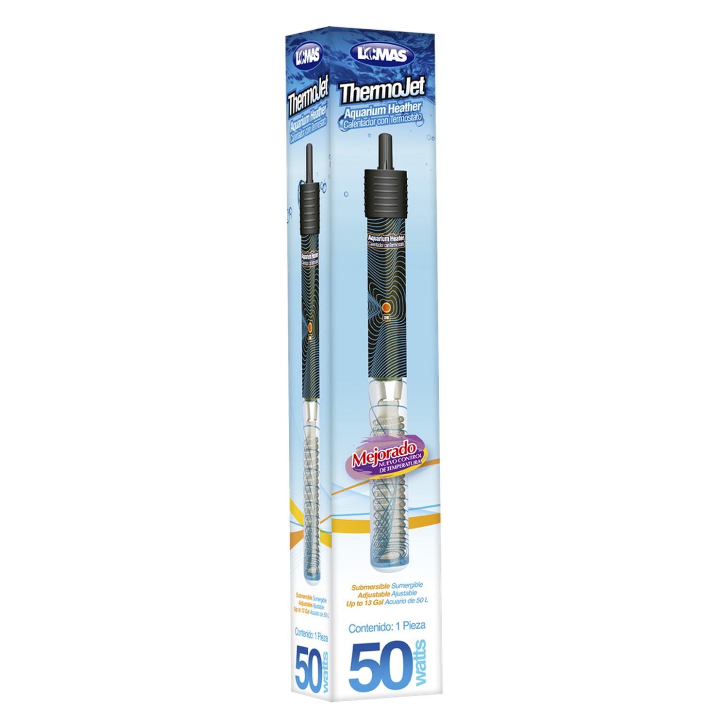 Lomas Calentador peceras acuario Termostato Thermo-Jet 50 W
