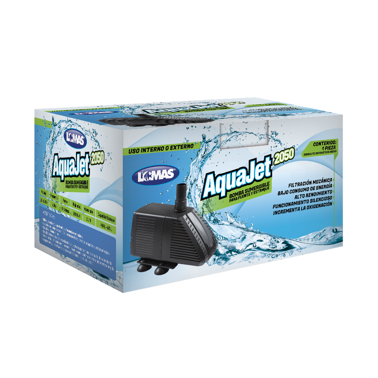 AquaJet 2050 Submersible Fountain Pond Pump for 410-638L