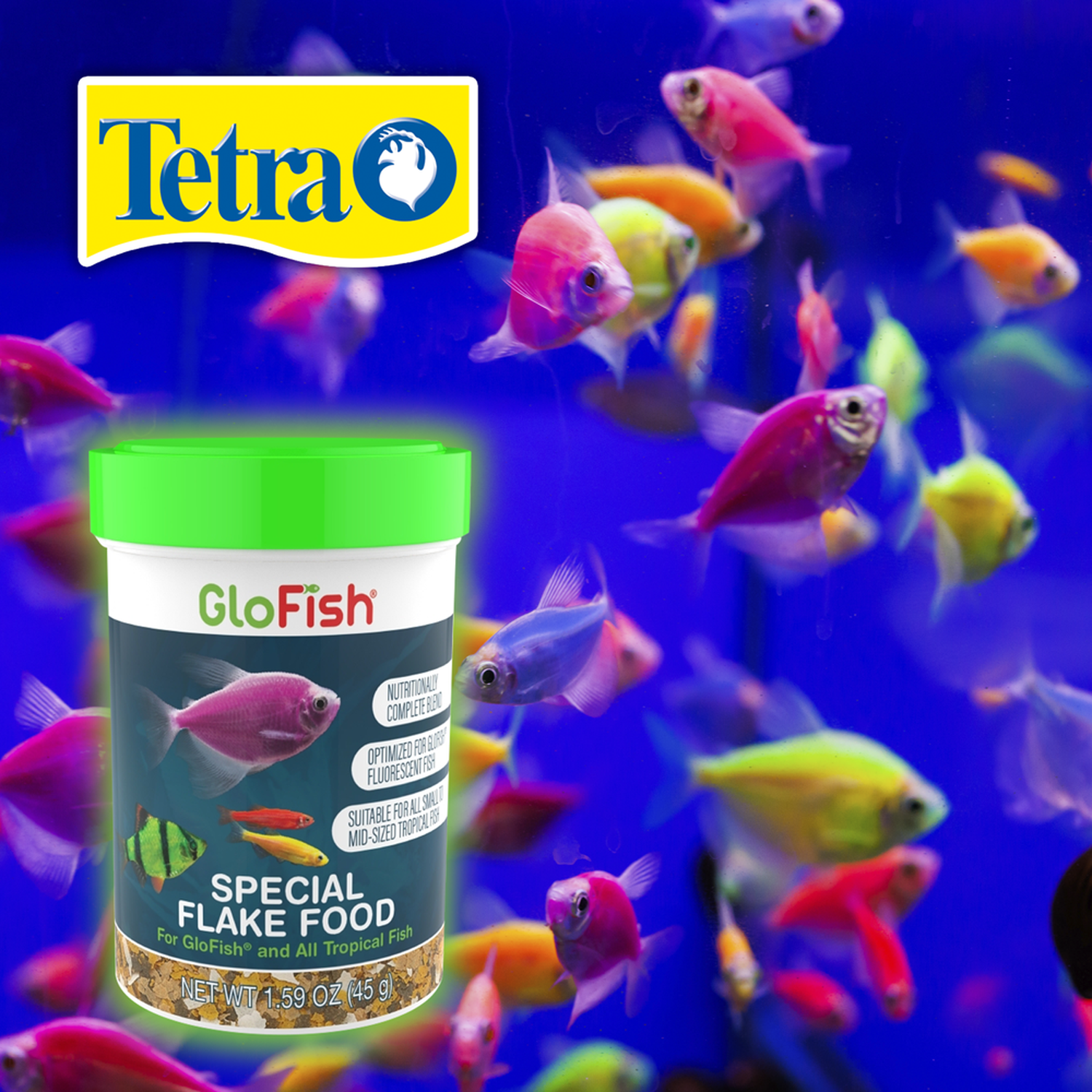 Special Tetra food for GloFish and tropical fish 45g
