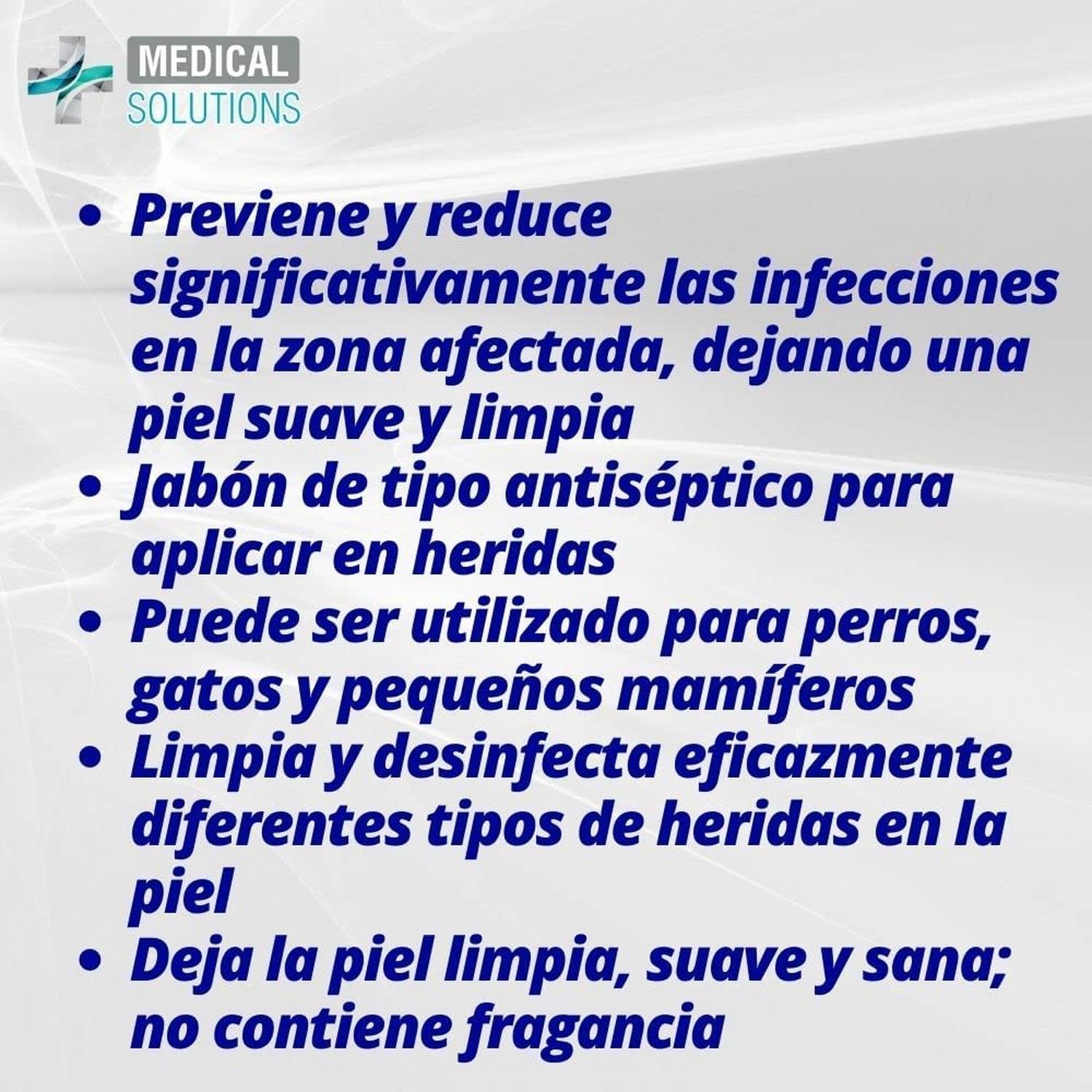 MS Jabón Antiséptico Para Heridas E Infecciones Mascotas