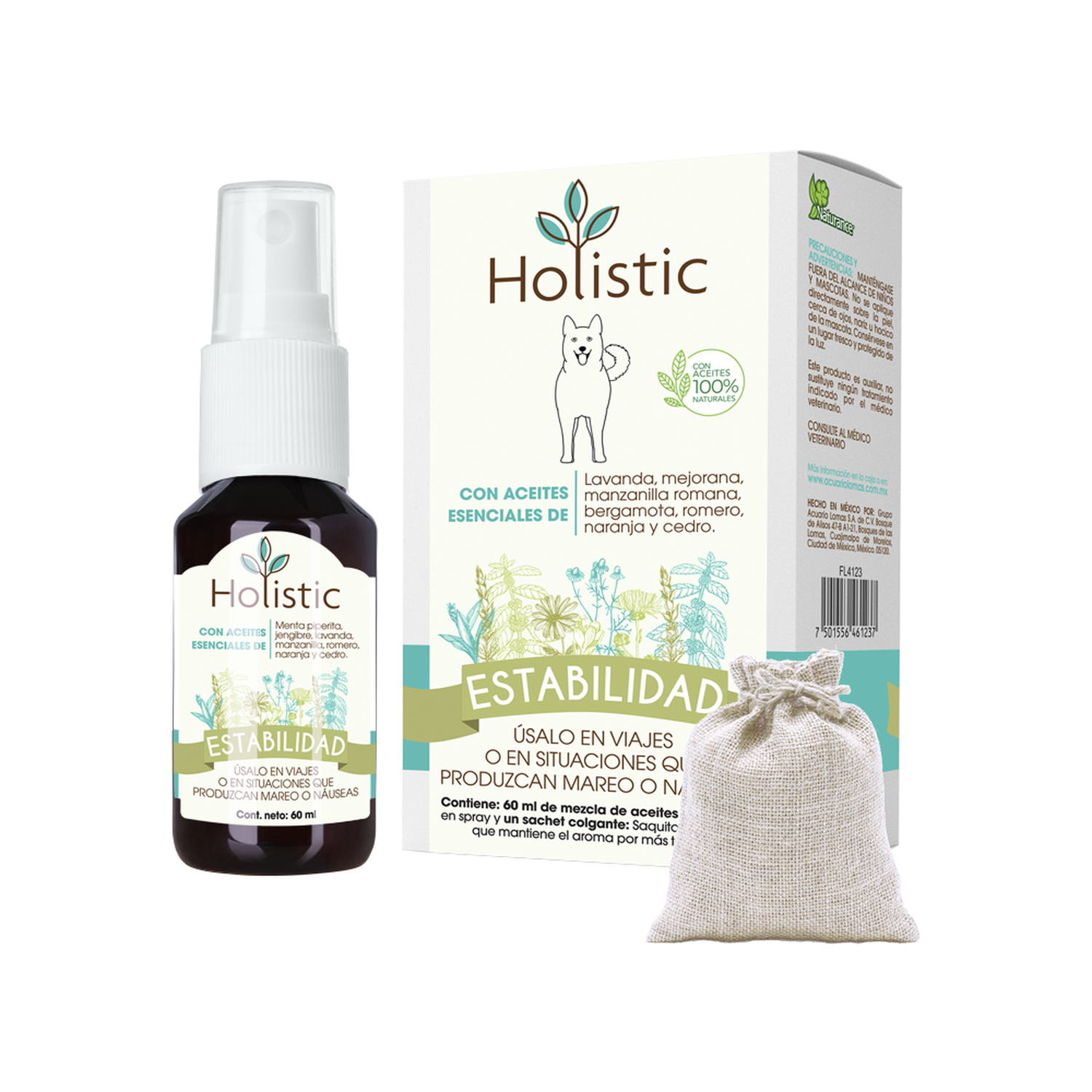 Naturance Holistic Aromatherapy dogs bottle 60ml stability