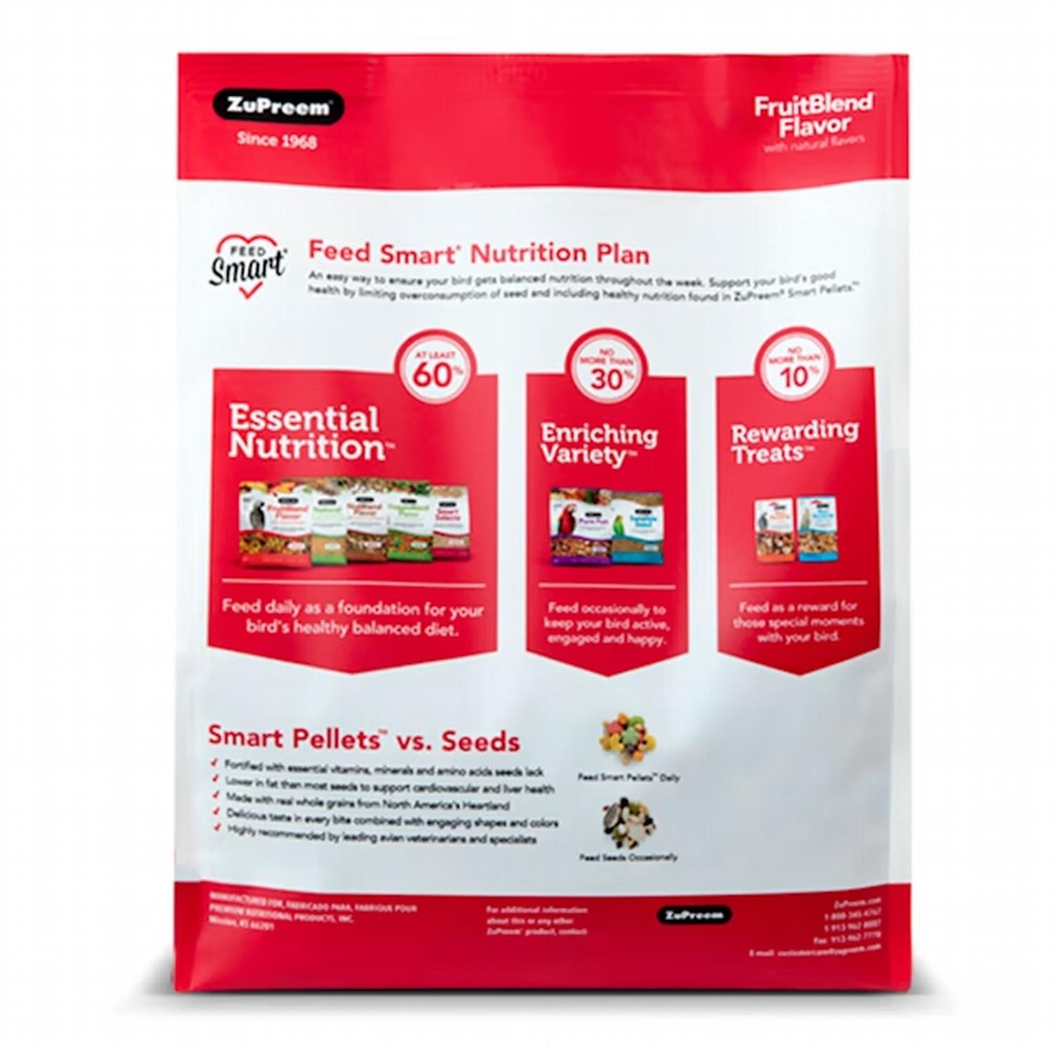 Alimento frutal Zupreem Aves Fruitblend M Ninfas 7.93 kg