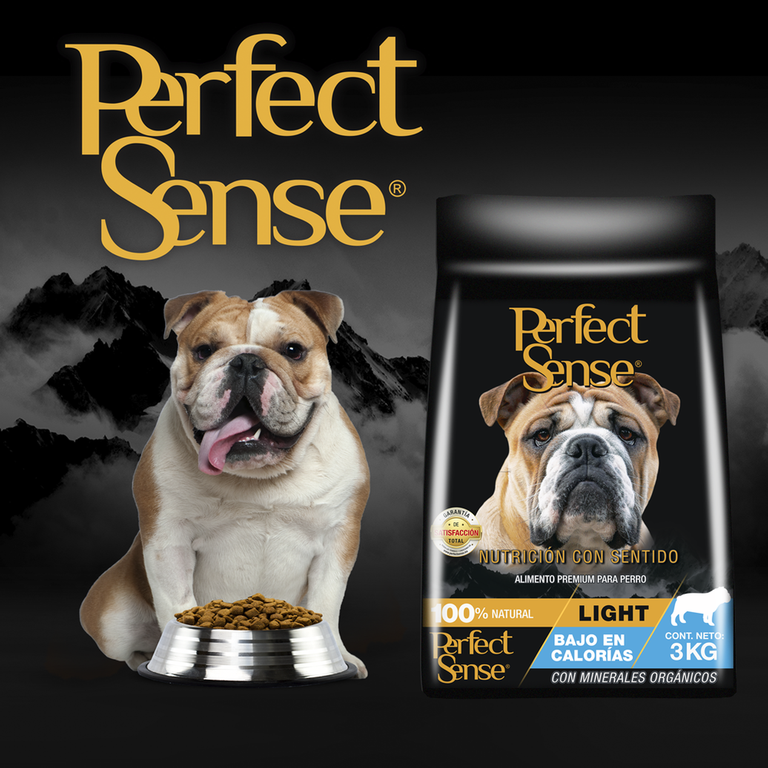 Alimento para perro a dieta Perfect Sense Light 3 Kg