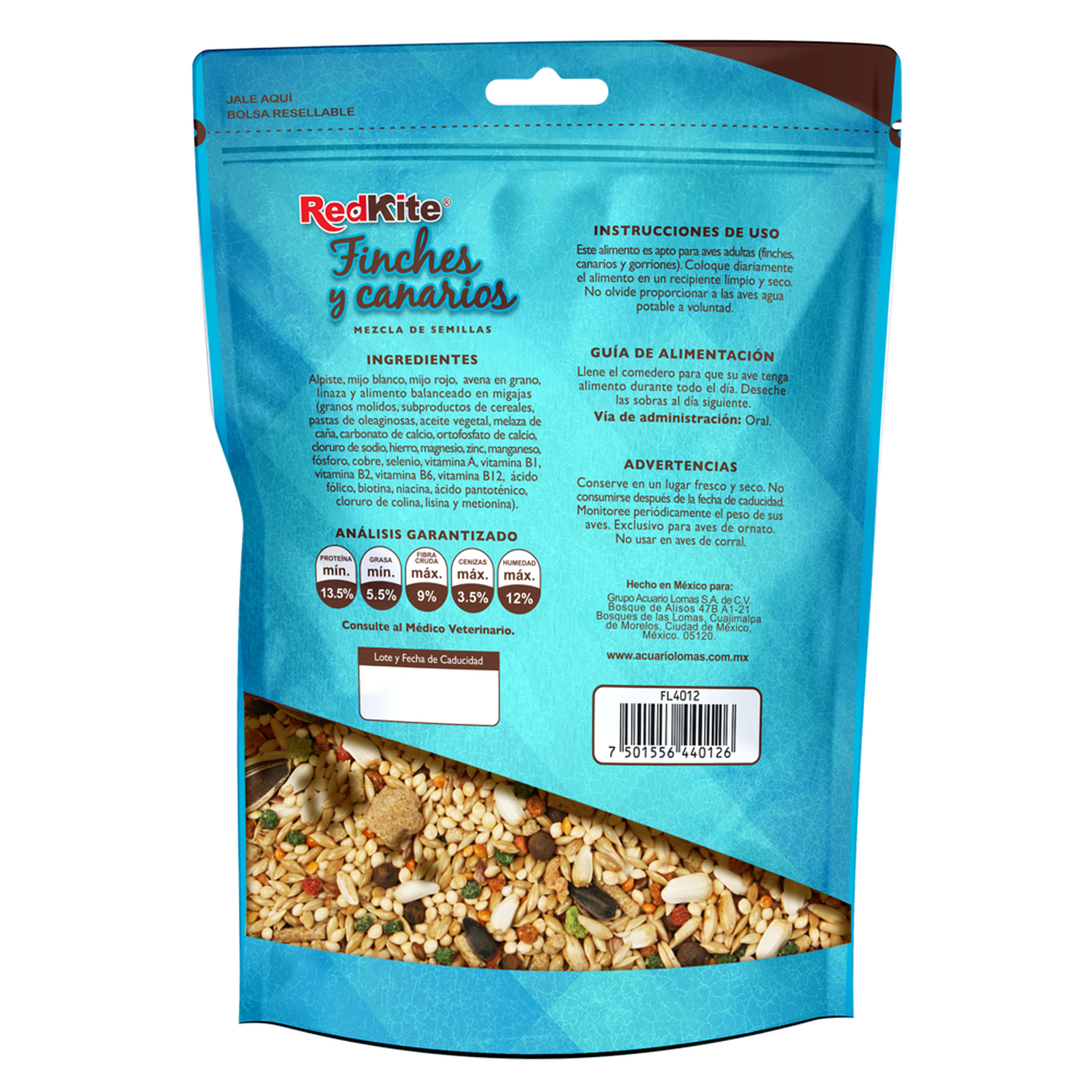 Redkite alimento balanceado Para Canarios Y Finches 500 grs