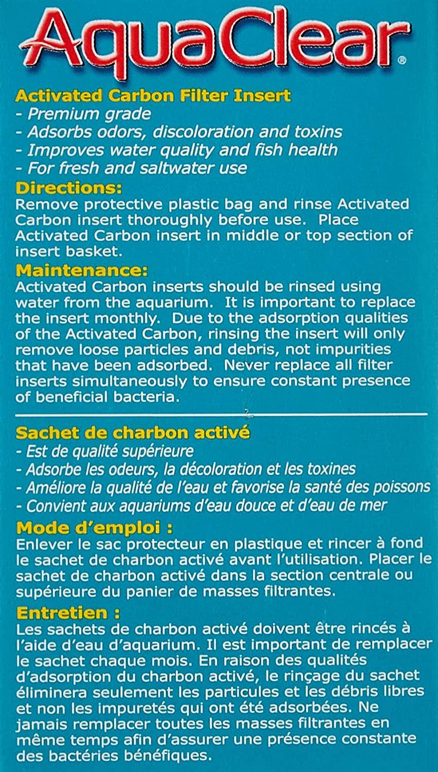 Repuesto Carbon Activado cascada Aquaclear Mini 20