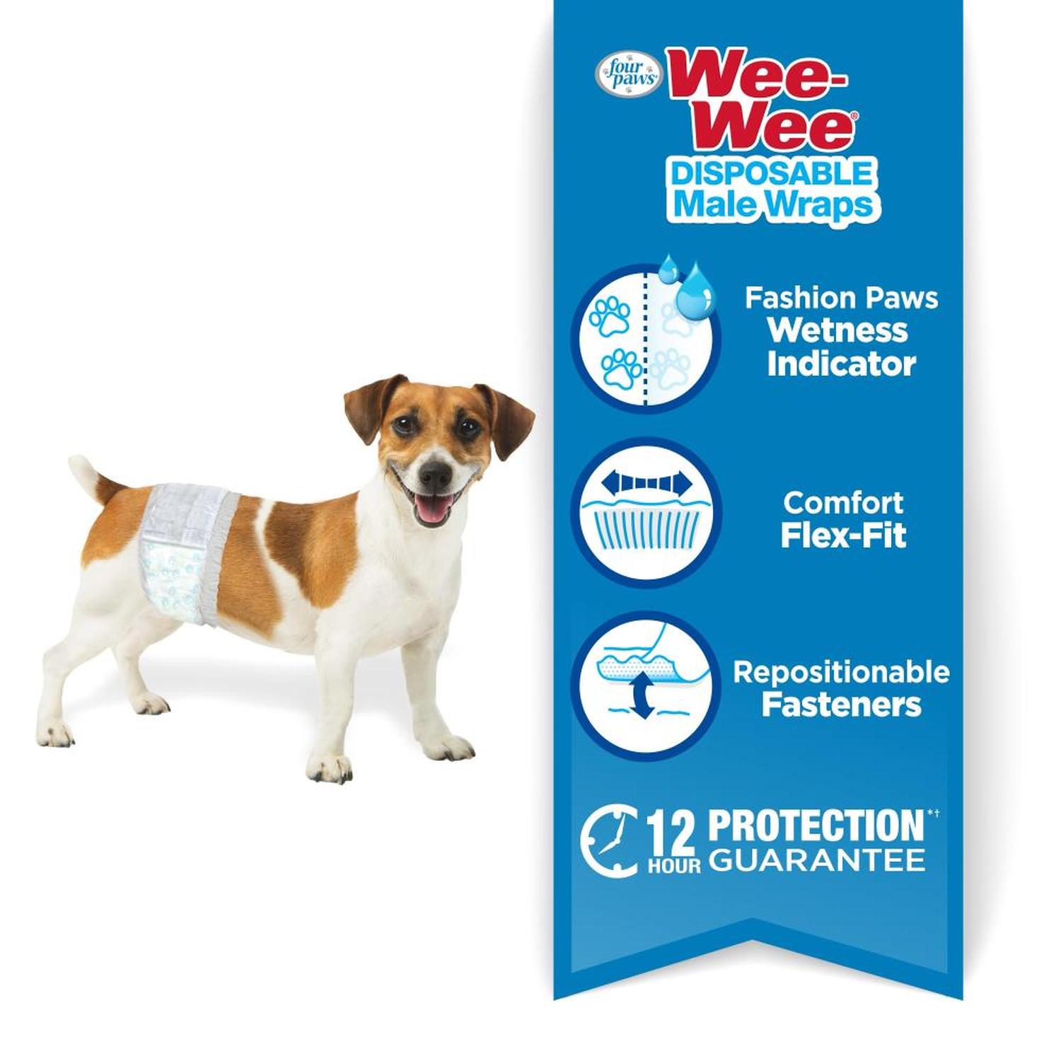 Pañales Wee Wee perro macho indicador de humedad XChico/Chico