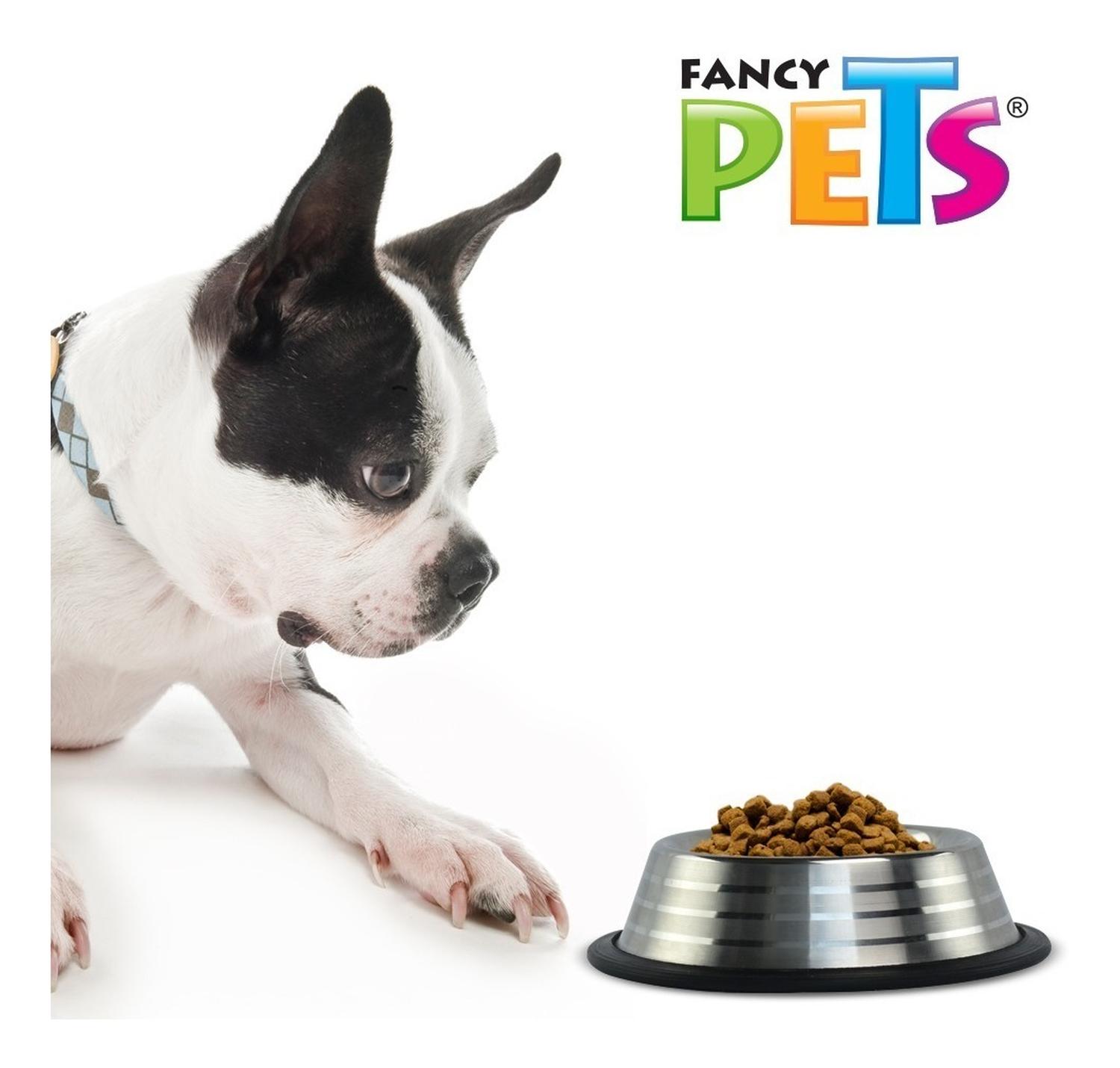 Fancy Pets 16 Oz Fluted Steel Dog Bowl