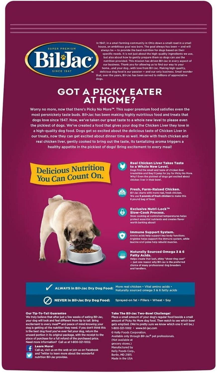 Bil-Jac alimento perro exigente picky no more r chica 2.72kg