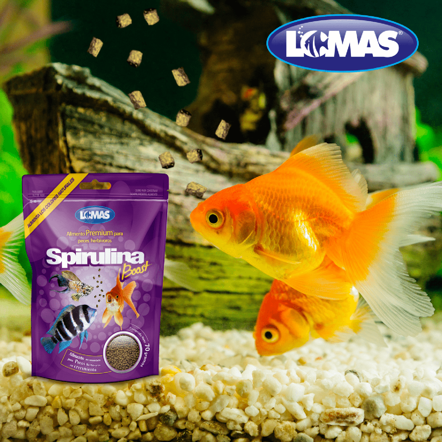 Lomas Alimento peces herbívoros bolitas Spirulina Boost 350g